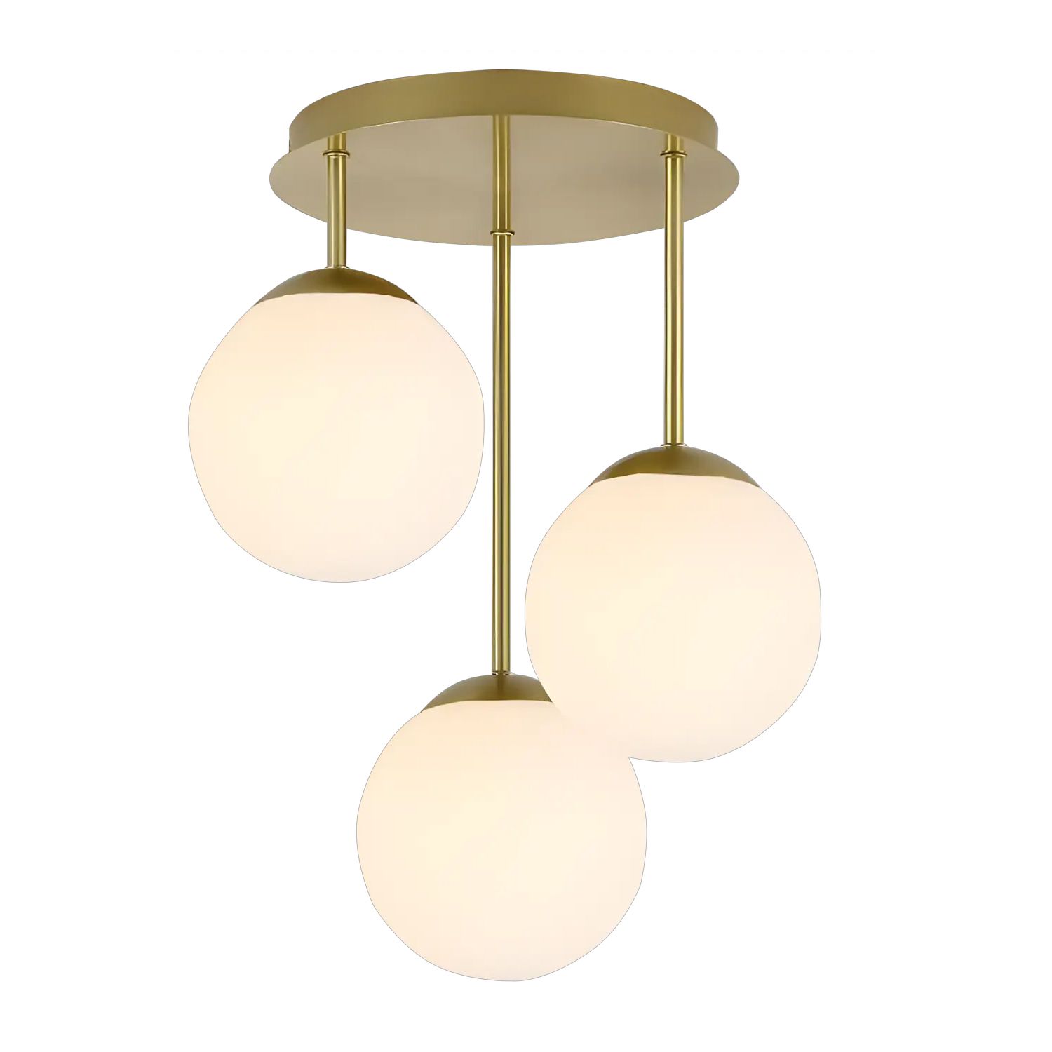 Toolight Pendellampe APP1817-3CPR Guld-hvid 25x25x45cm