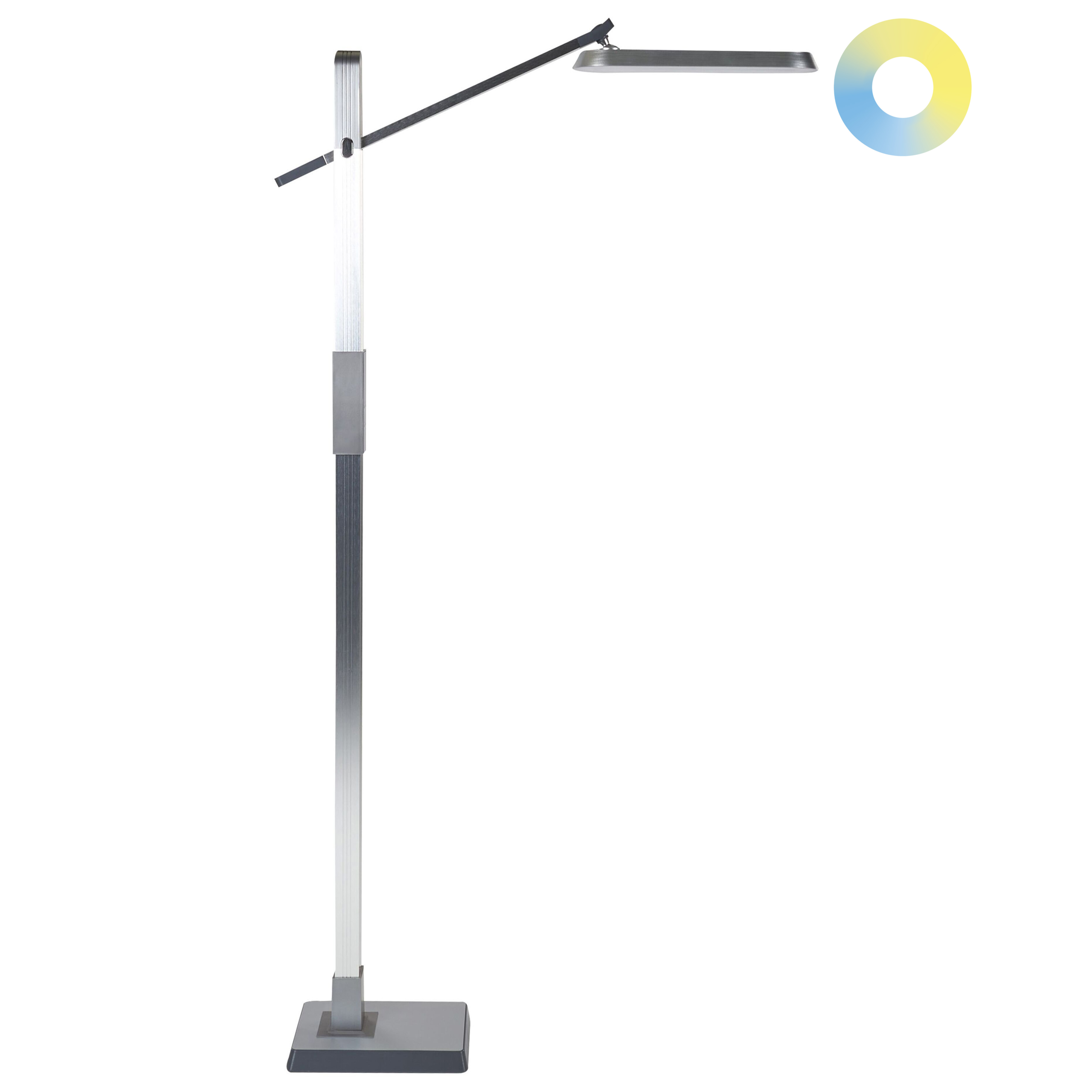 LED-gulvlampe AQUARIUS Med dæmpning Metal Sølv