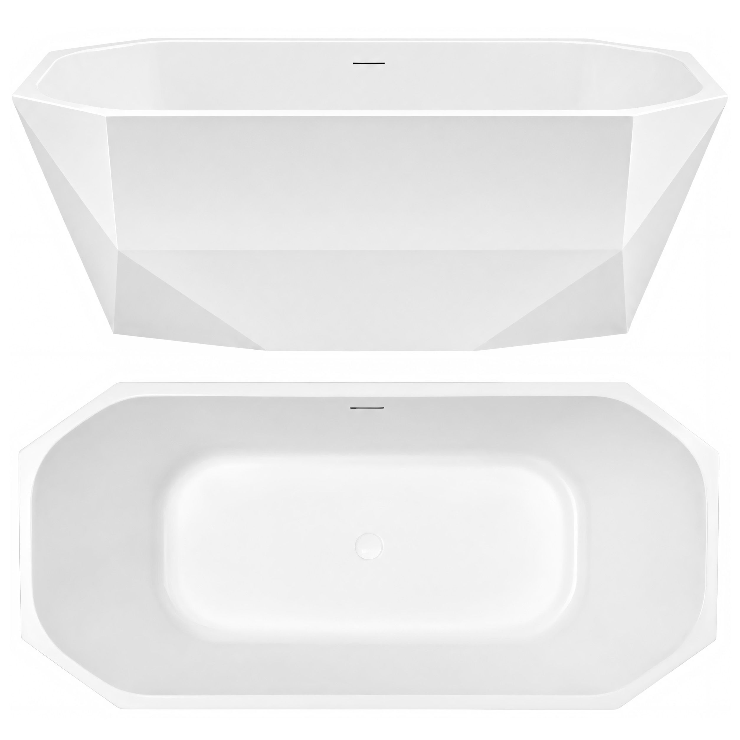 REA fritstående badekar DIAMANTI 170 cm Hvid, 170x80x58,5cm