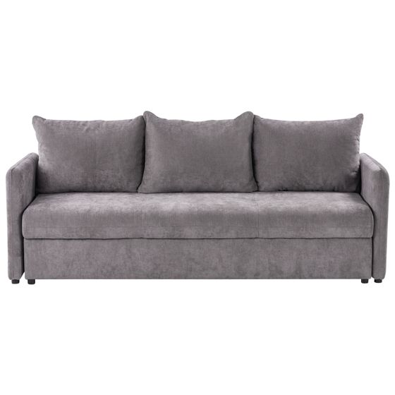 Sovesofa 3 personers HOLSEN med opbevaring Chenille Brungrå