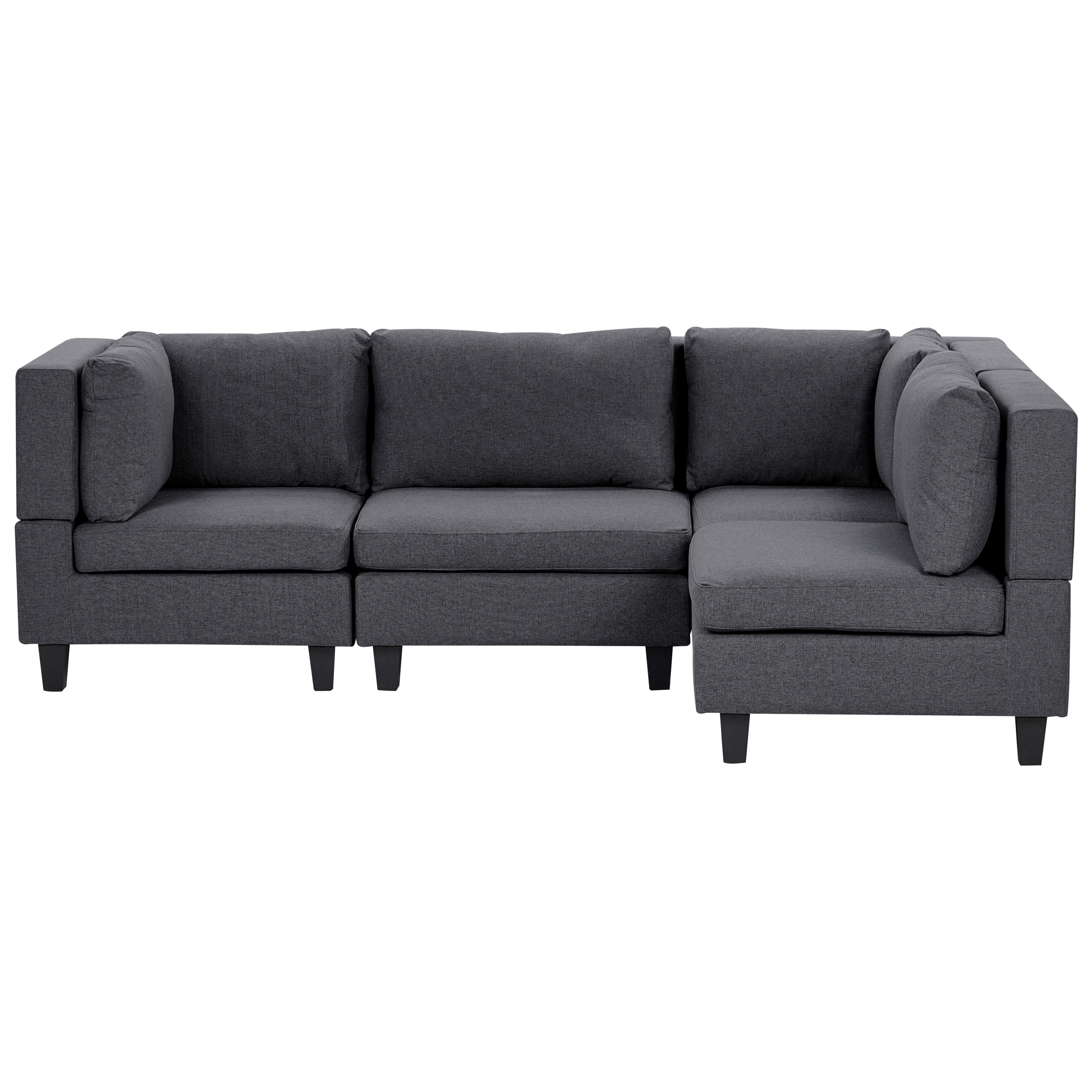 Hjørnesofa modul 4 personers UNSTAD Mørkegrå Venstrevendt