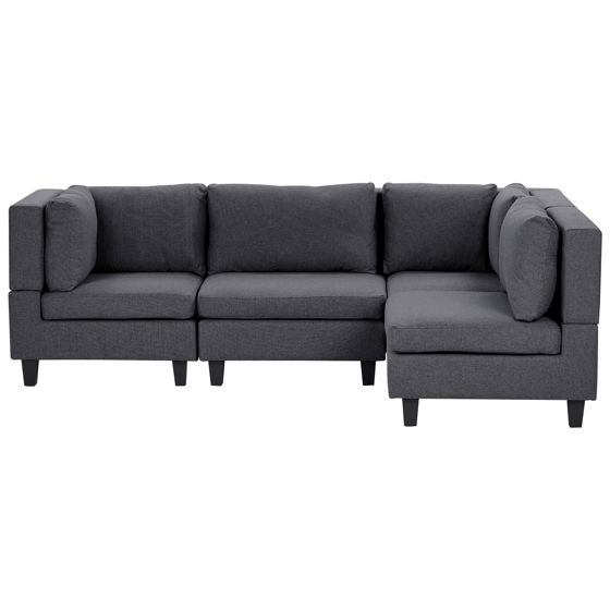 Hjørnesofa modul 4 personers UNSTAD Mørkegrå Venstrevendt