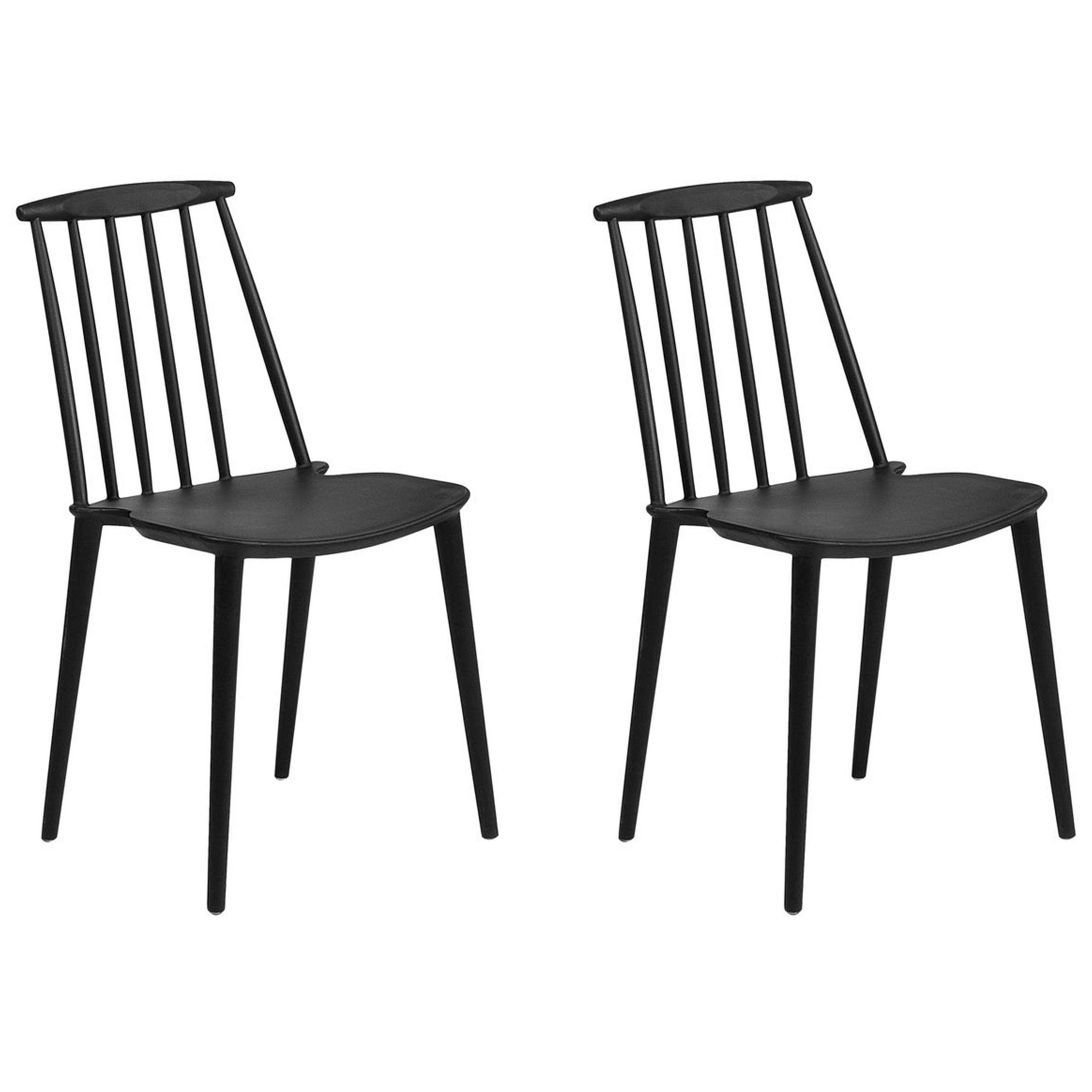 Sæt med 2 spisebordsstole VENTNOR Sort