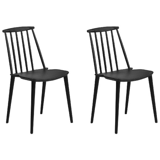 Sæt med 2 spisebordsstole VENTNOR Sort