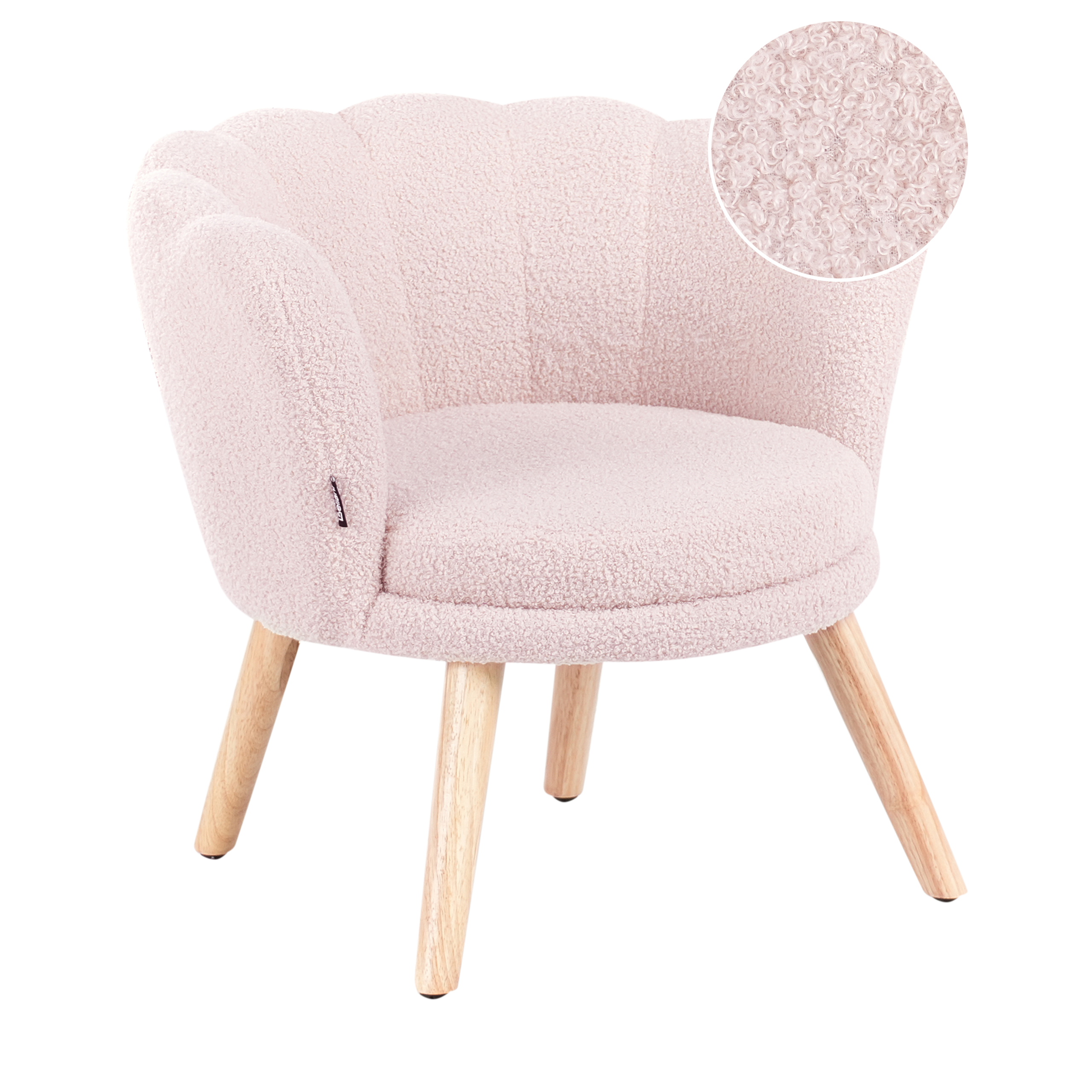 Børnelænestol HALBY Boucle Pastellrosa