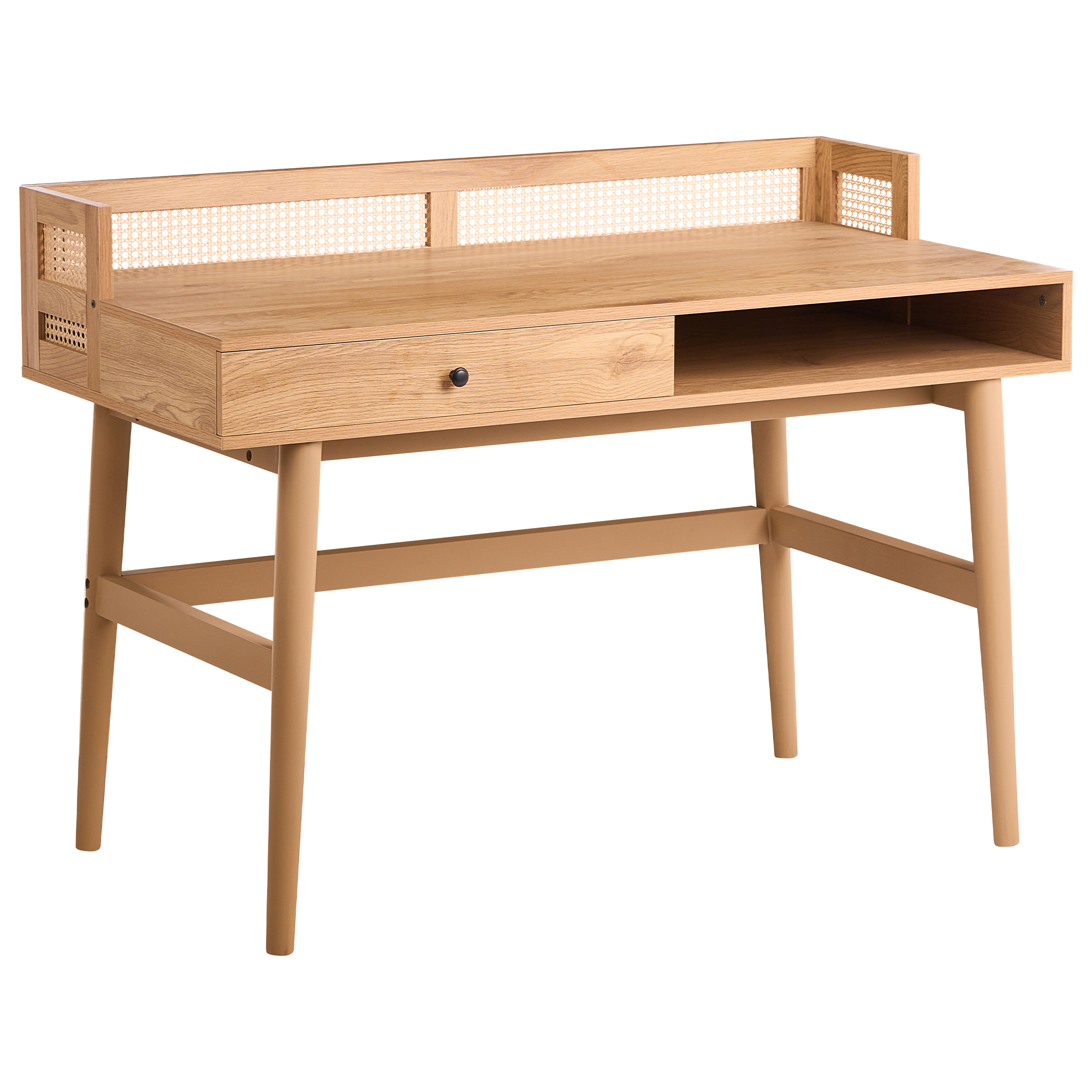 Skrivebord med opslagstavle NOVEN 120 cm 60 cm Lysebrun