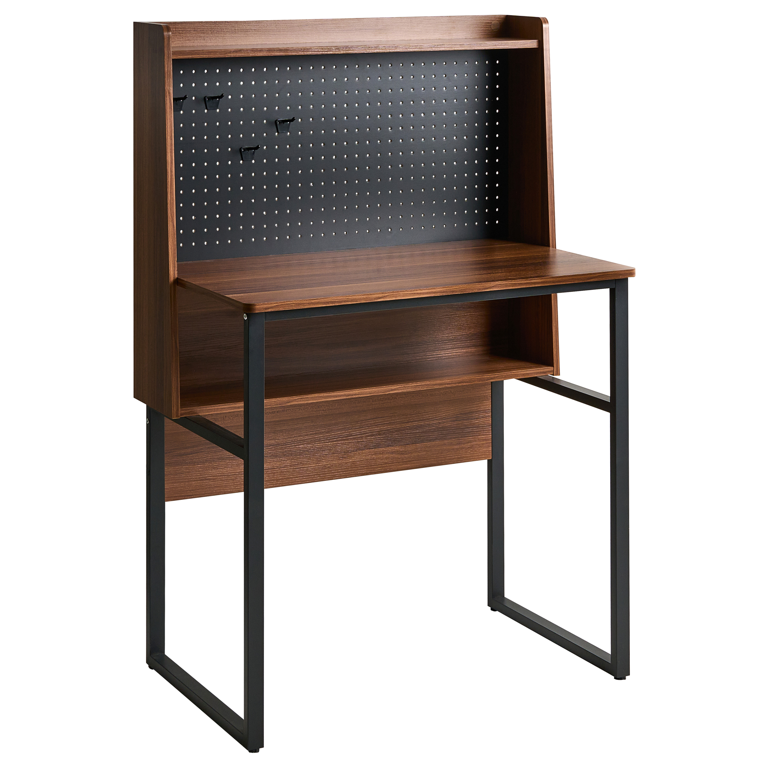 Skrivebord med opslagstavle BUXTON 84 cm 48 cm Mørkebrun