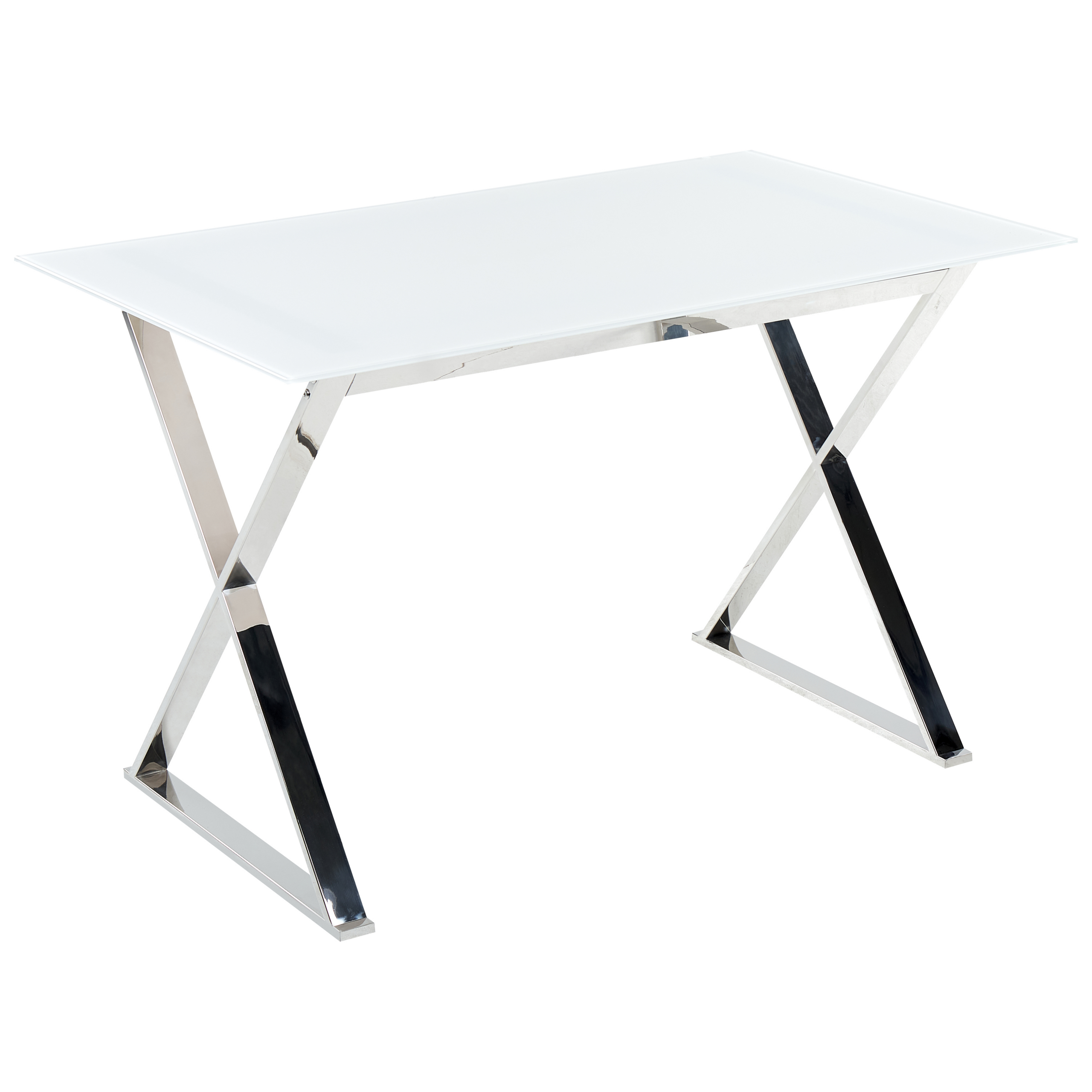 Spisebord ATTICA Hvid 120 cm 70 cm Hærdet glas
