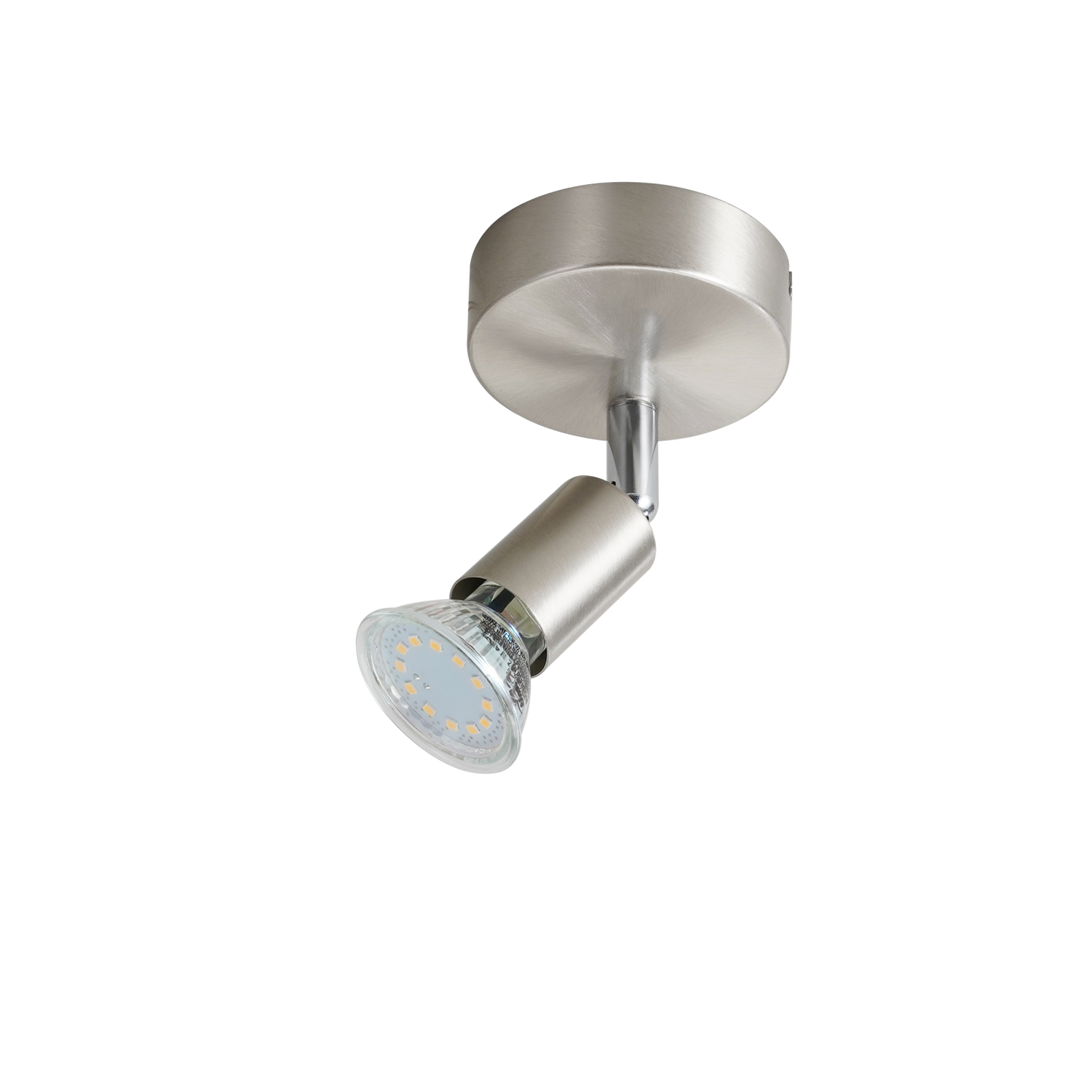 NETTLIFE moderne LED loftspotlight GU10 330° drejelig væglampe i rustfrit stål til stuen uden pære