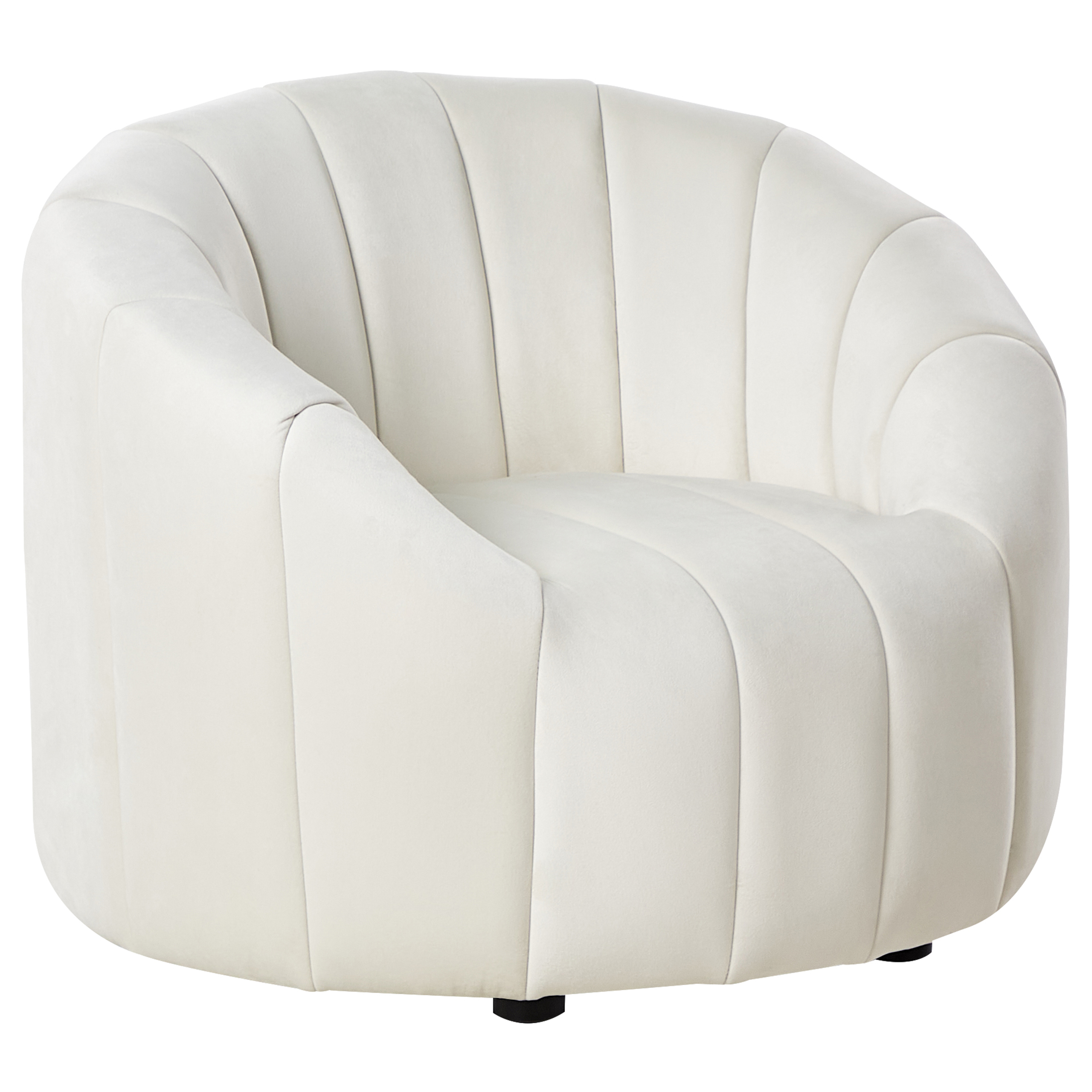 Lænestol MALUNG Velour Cremehvid
