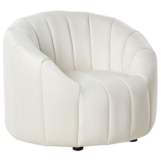 Lænestol MALUNG Velour Cremehvid