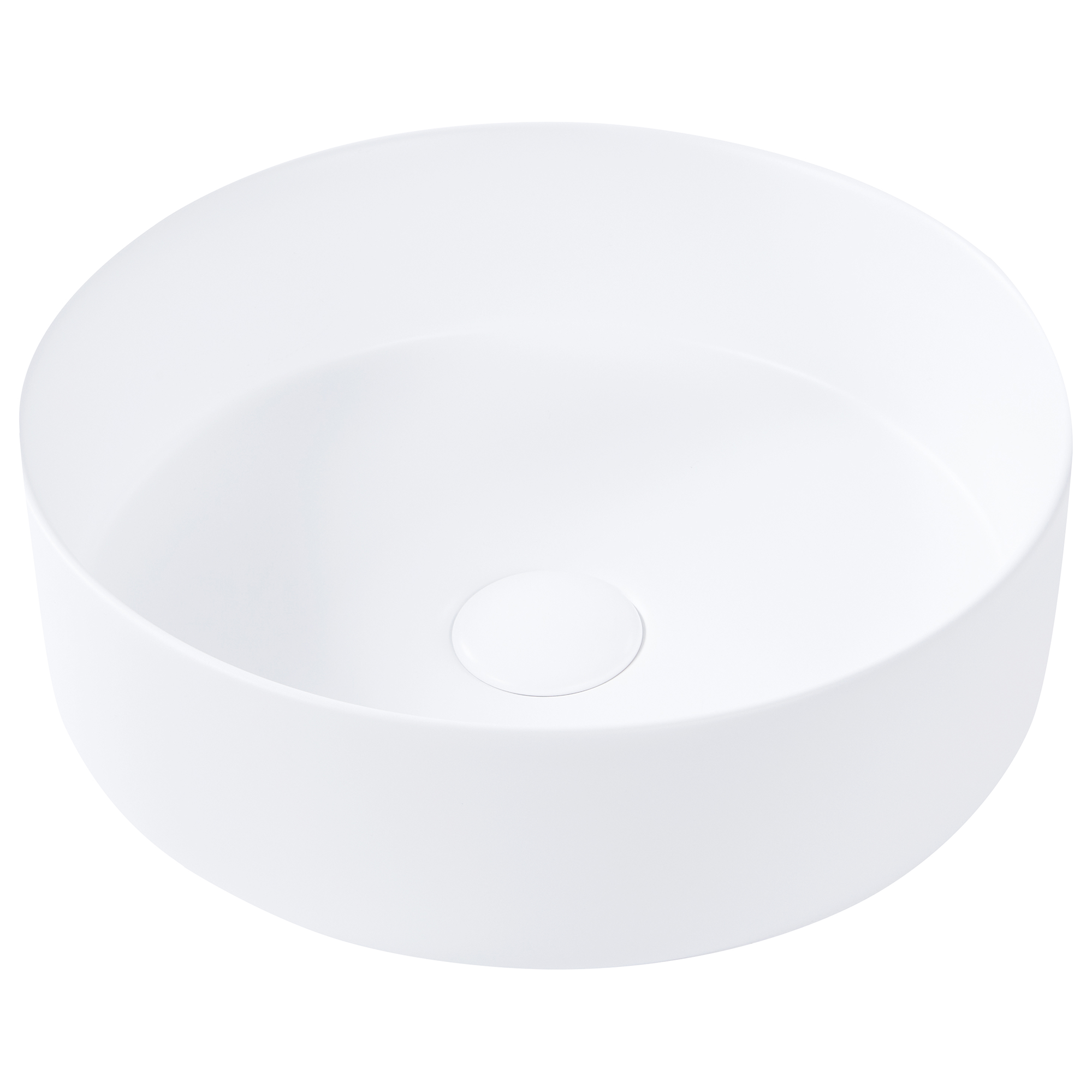 Vask til bordplade CALIG ⌀ 36 cm Keramik Cremehvid
