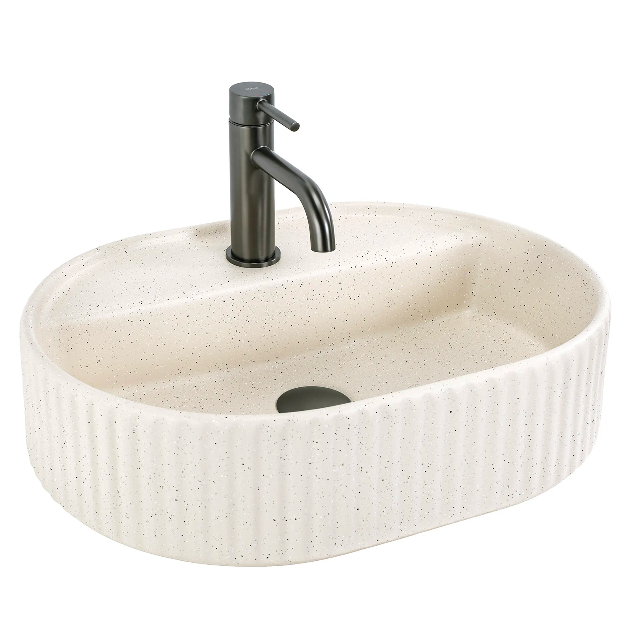 REA bordmonteret håndvask Marcela 50 Vanilla Beige, 50x35,5x13,5cm