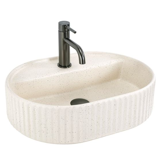 REA bordmonteret håndvask Marcela 50 Vanilla Beige, 50x35,5x13,5cm