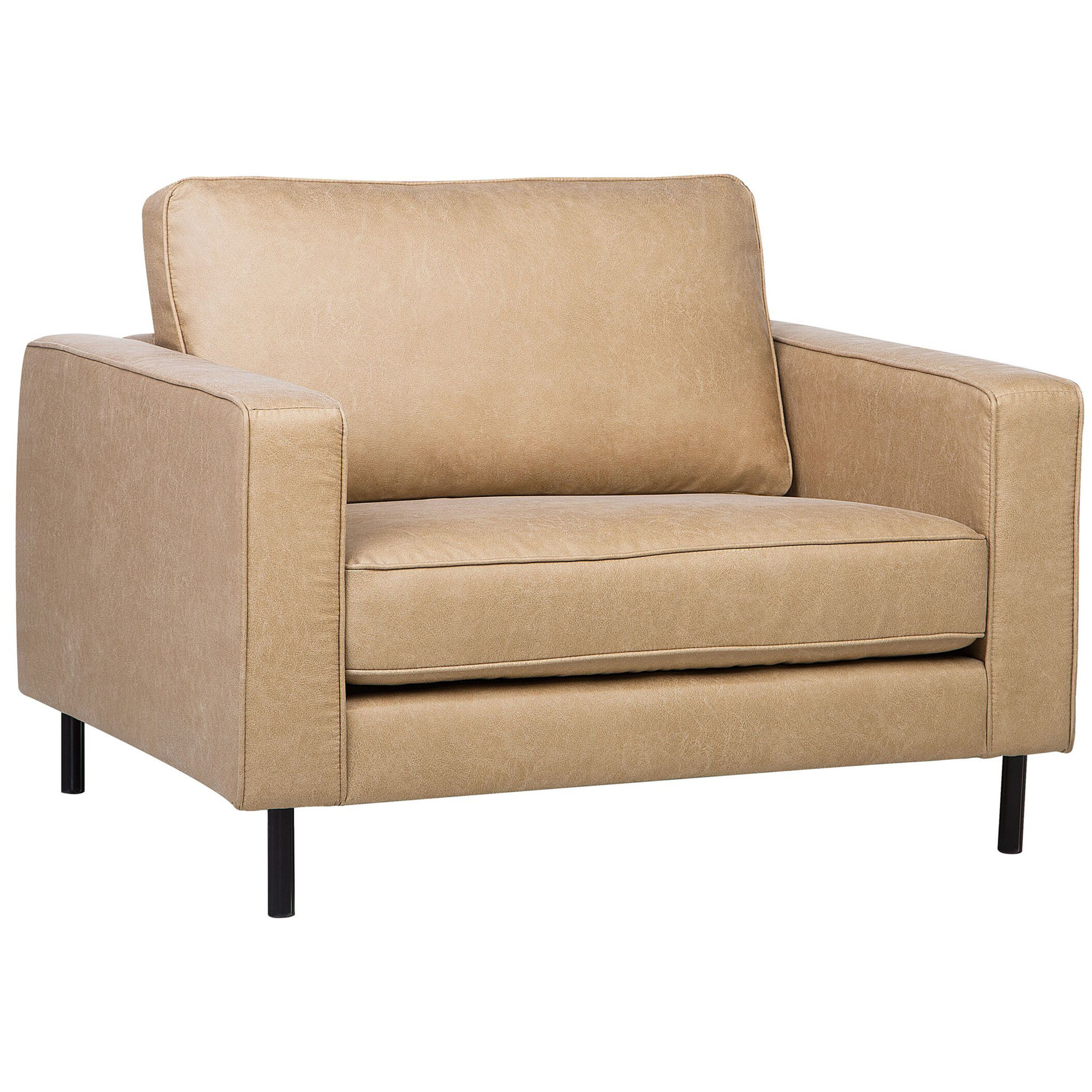 Lænestol SAVALEN Kunstlæder Beige