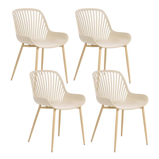 Sæt med 4 spisebordsstole KLEVE Beige