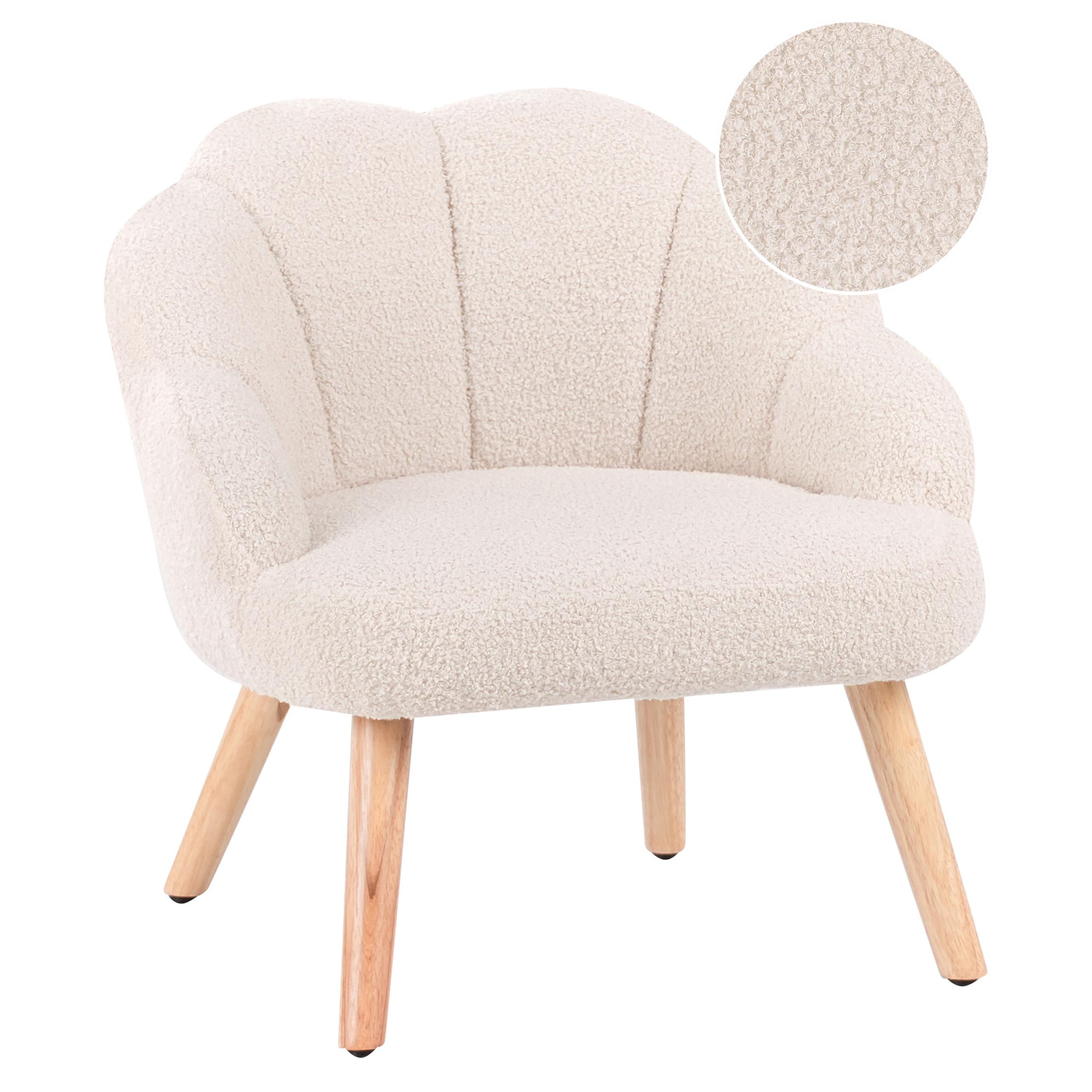 Børnelænestol MILAND Boucle Lys Beige