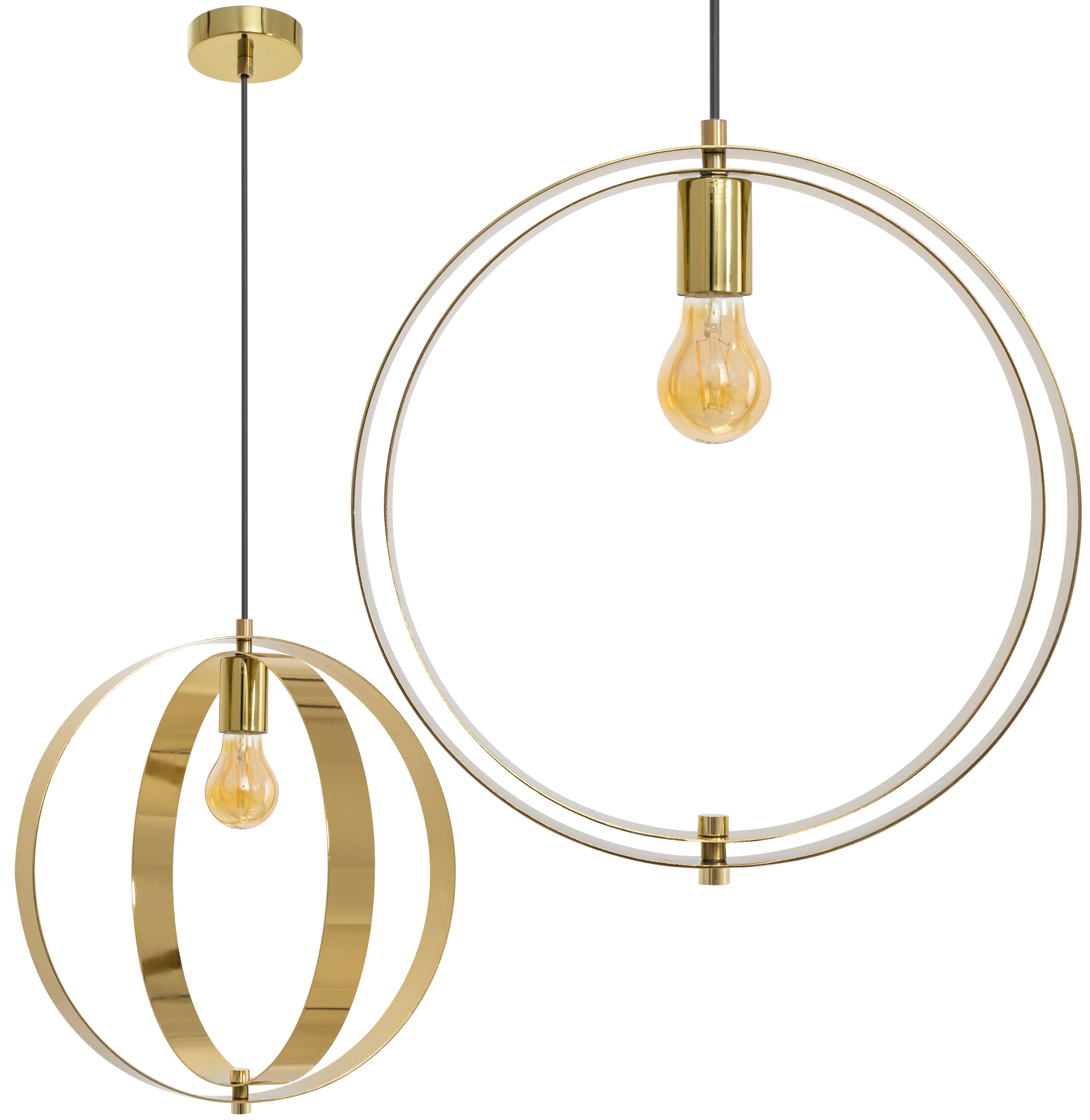 TOOLIGHT hængende loftlampe APP961-1CP Guld 37x37x90cm