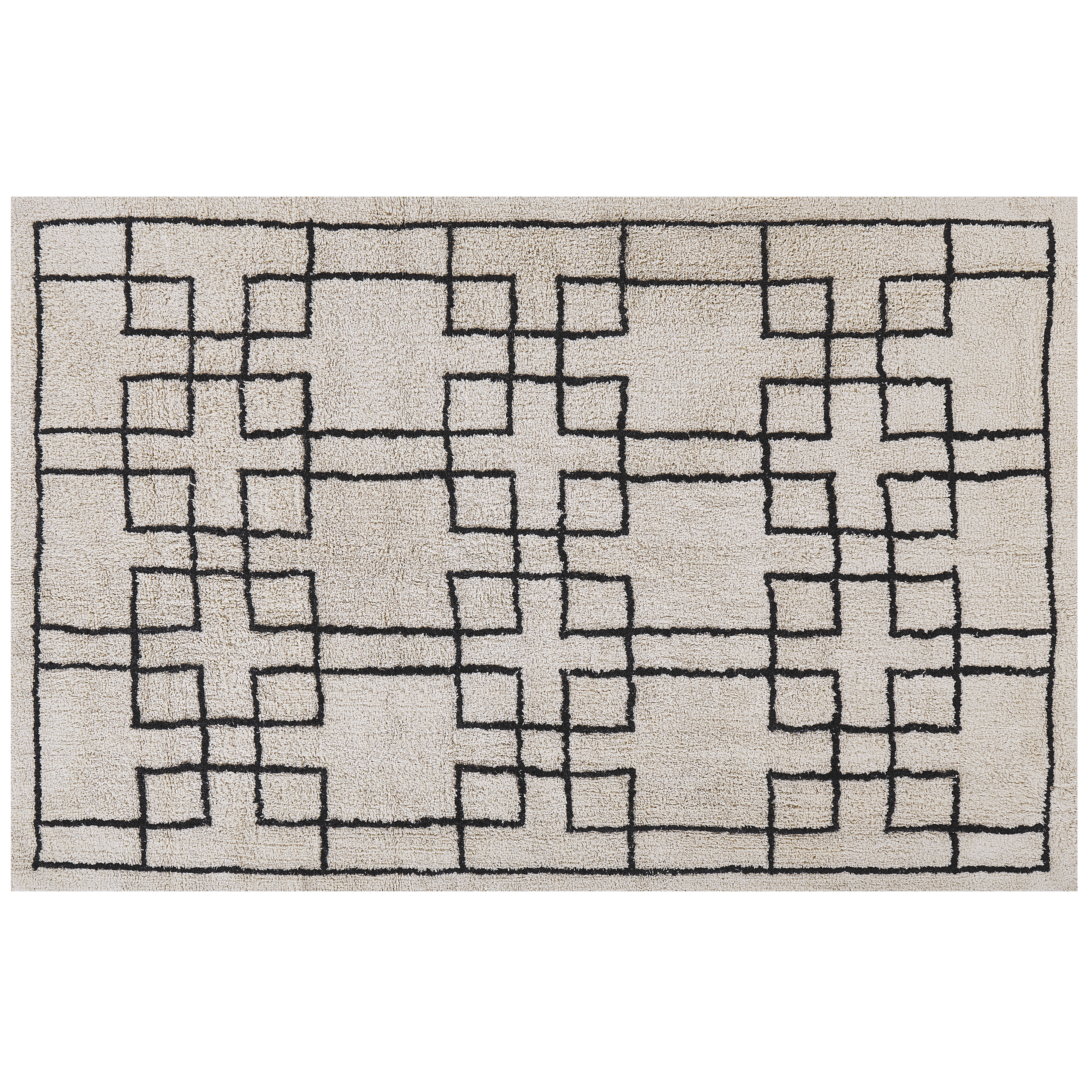 Gulvtæppe TURHAL Beige 160 x 230 cm Bomuld