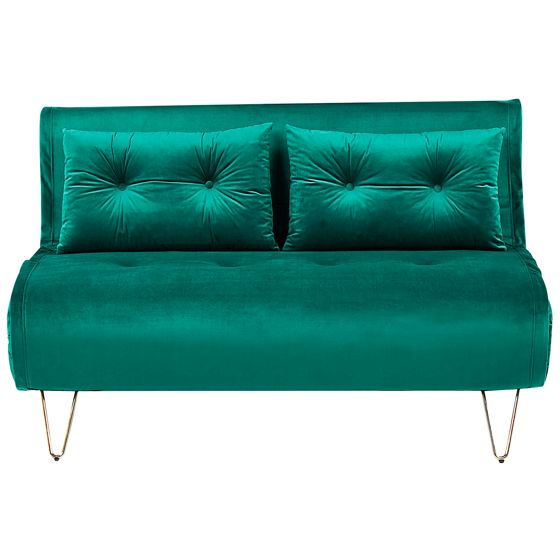 Sovesofa 2 personers VESTFOLD Velour Mørkegrøn