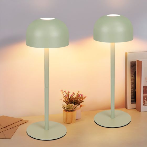 NETTLIFE Trådløs LED-bordlampe, 2 stk.: Dæmpbar touch-bordlampe med 3 farvetemperaturer