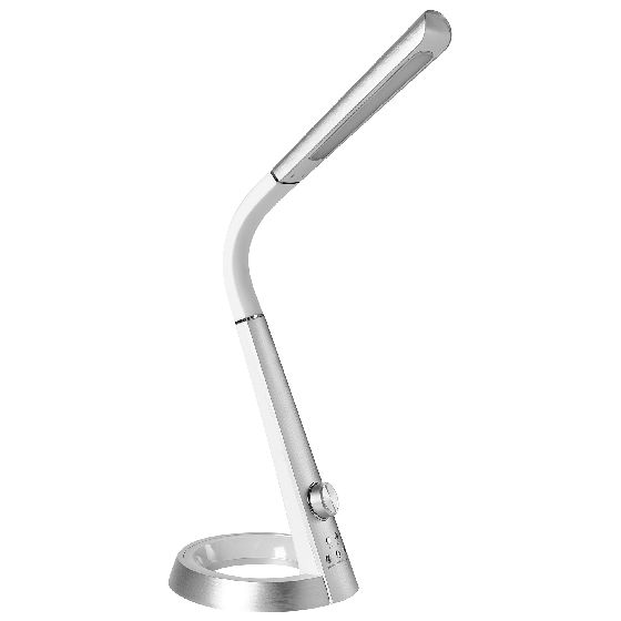 LED skrivebordslampe CANOPUS med USB-port Sølv
