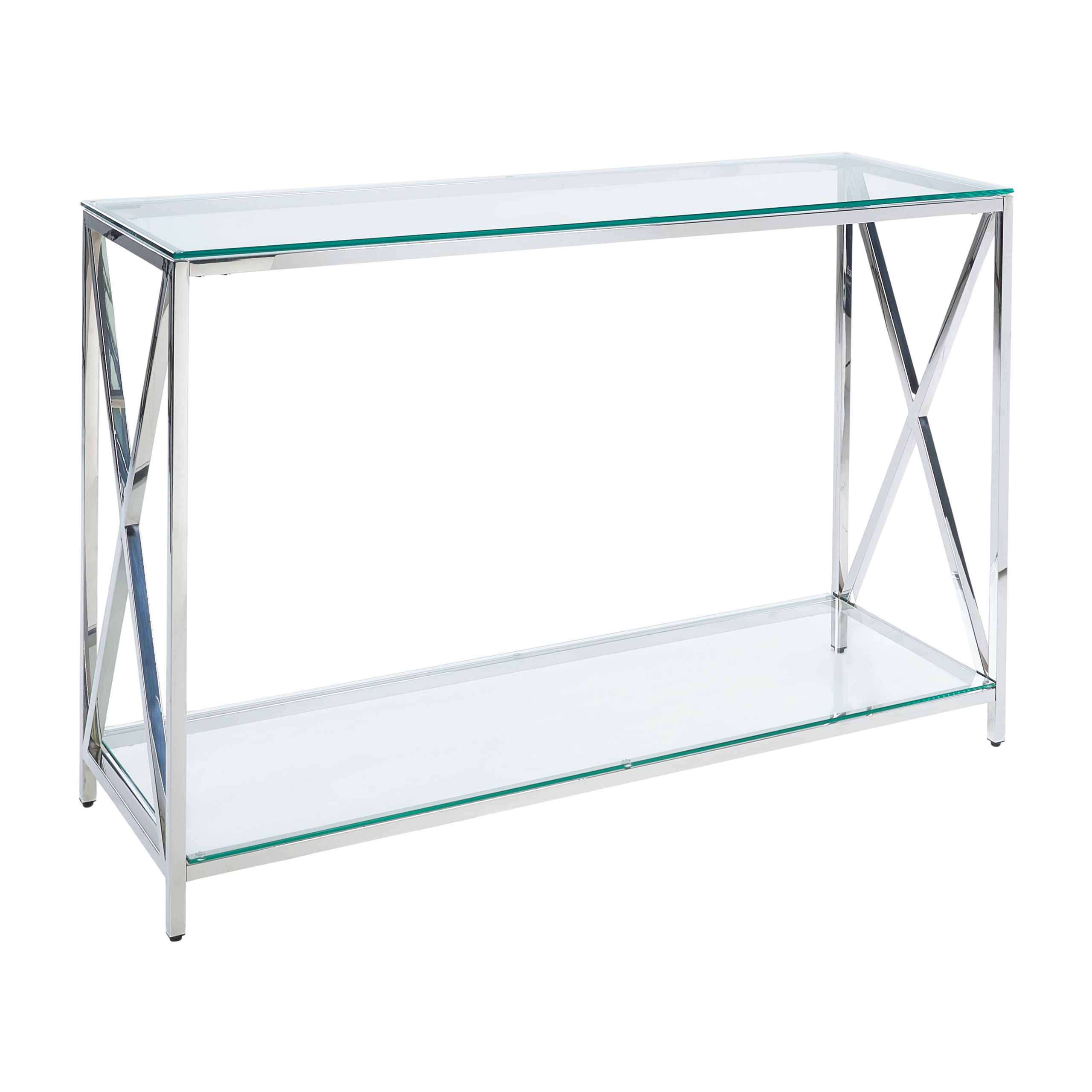 Konsolbord AUDET Hærdet glas Sølv