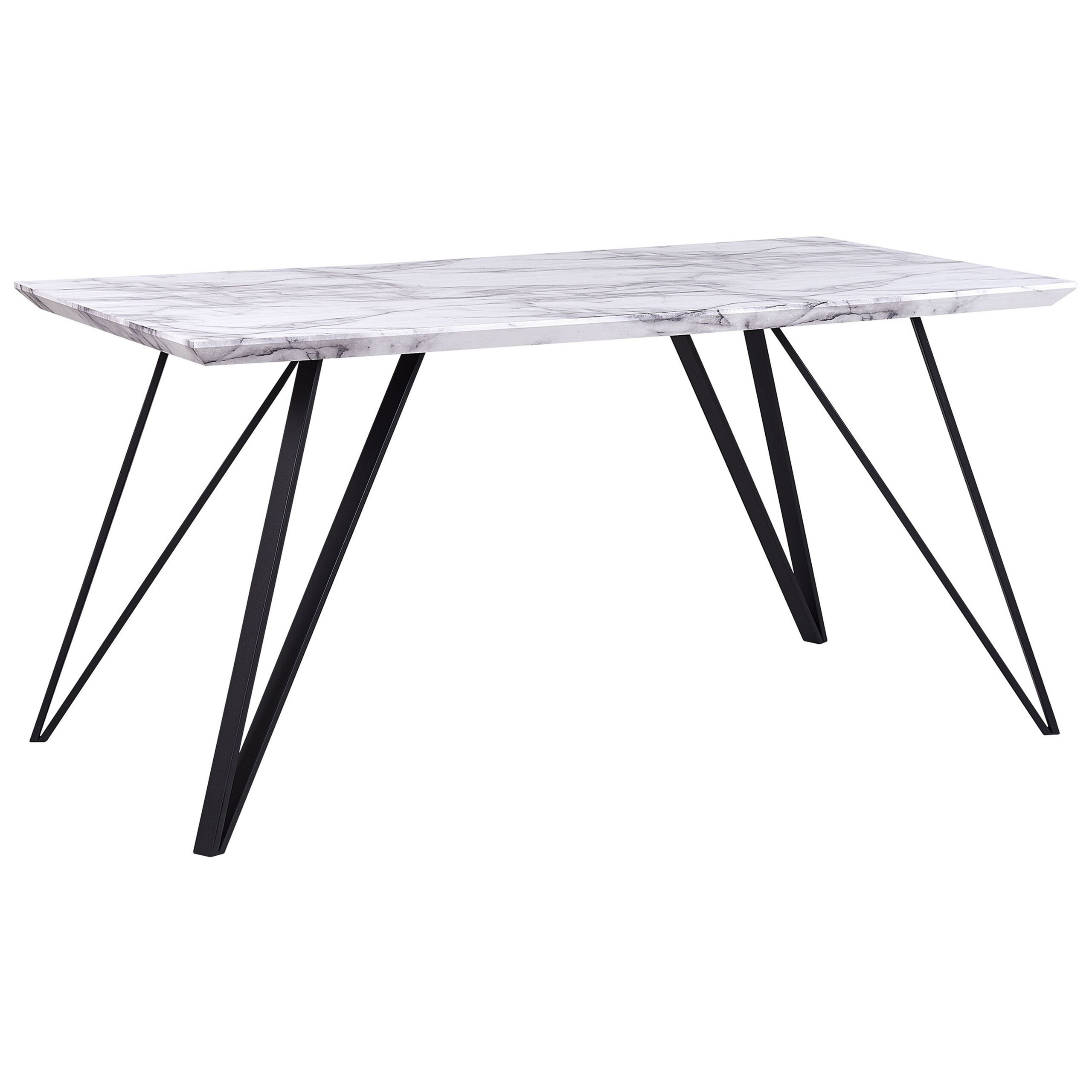 Spisebord MOLDEN Marmor/sort 150 cm 80 cm
