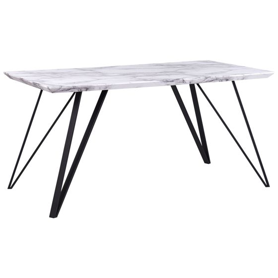 Spisebord MOLDEN Marmor/sort 150 cm 80 cm
