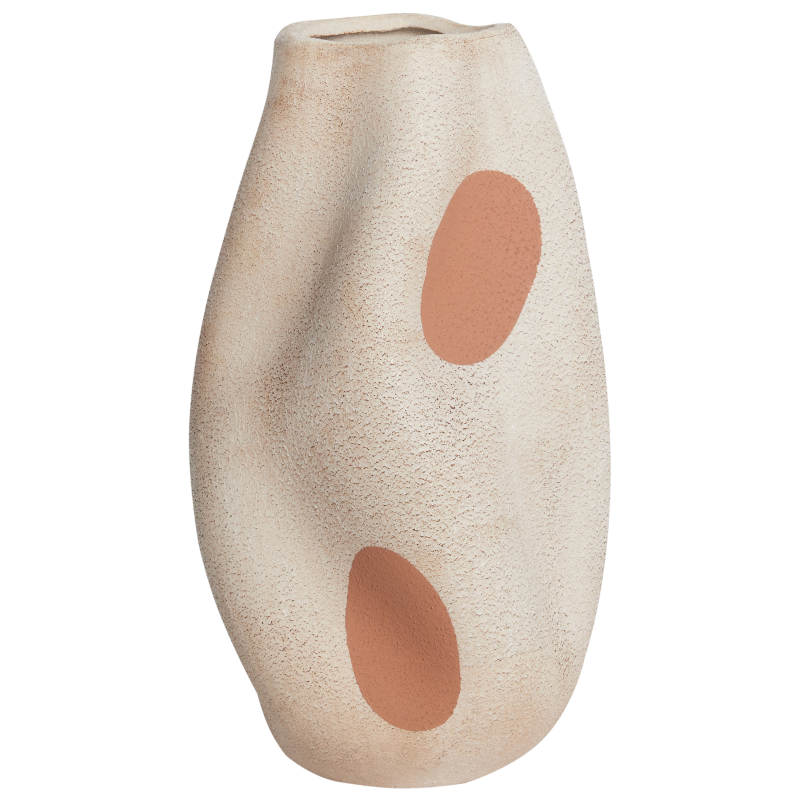 Blomstervase BATOIDEA 25 cm Stentøj Lys Beige