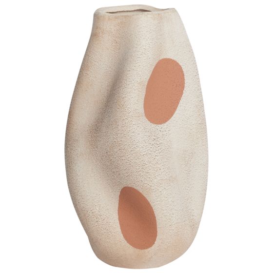 Blomstervase BATOIDEA 25 cm Stentøj Lys Beige