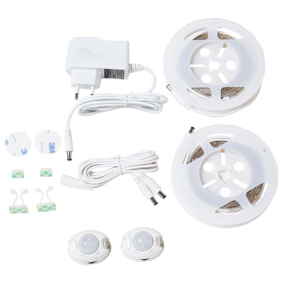 LED-bånd ATRATO 240 cm Med bevægelsessensor Hvid