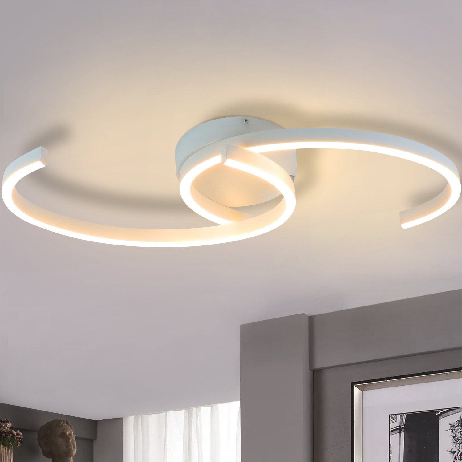 NETTLIFE LED - loftslampe, stue, lampe, 60 cm, 3000K, varm hvid, design - køkkenlampe