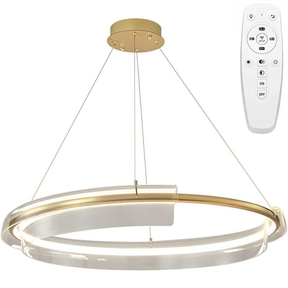 TOOLIGHT hængende loftlampe LED APP1672-CP Børstet guld 58x58x10cm