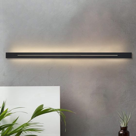 NETTLIFE LED - væglampe, til indendørs brug - moderne, soveværelse 100 cm korridorlampe, varm hvid, 31W, sort trappelampe, væglampe