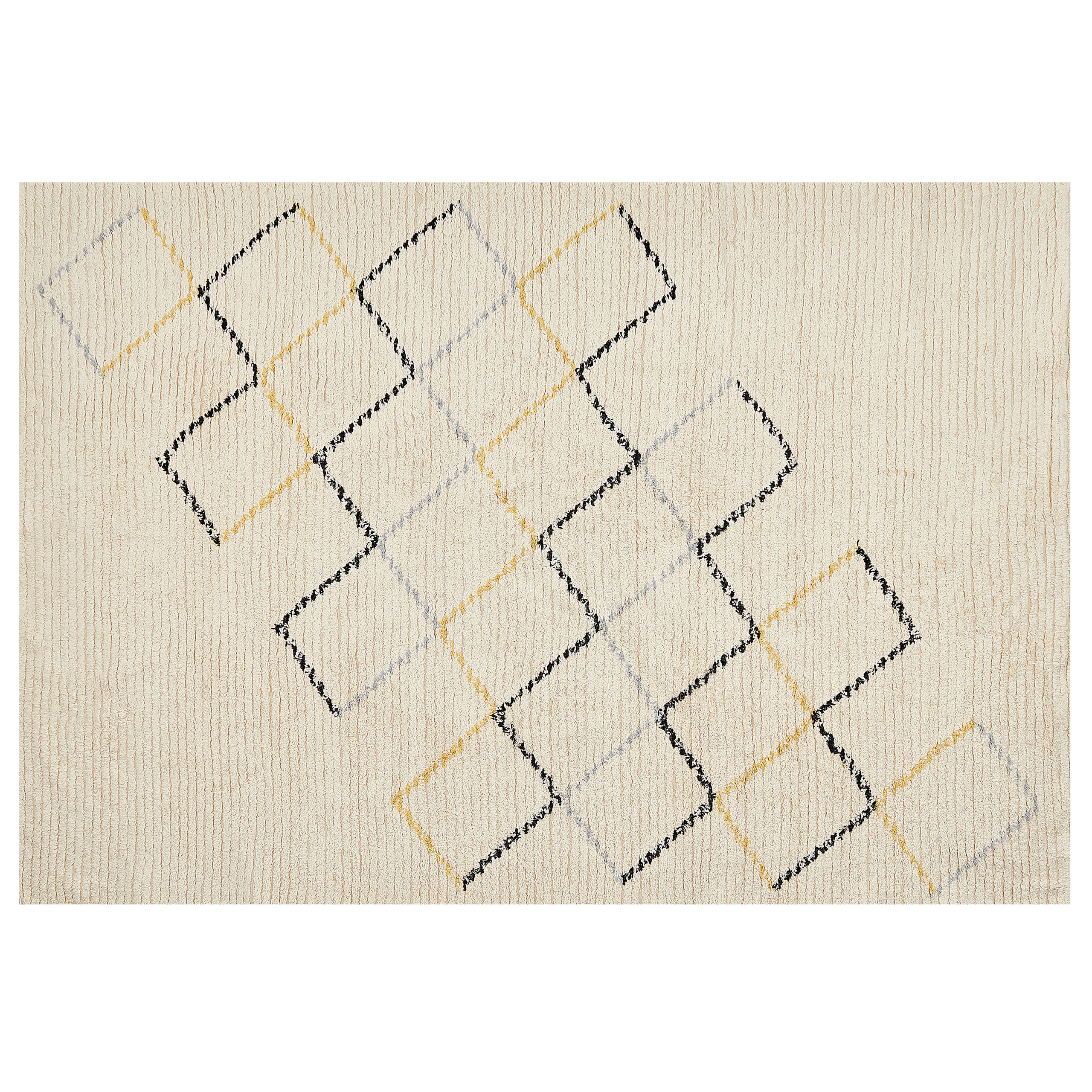 Gulvtæppe TEZPUR Beige 140 x 200 cm Bomuld