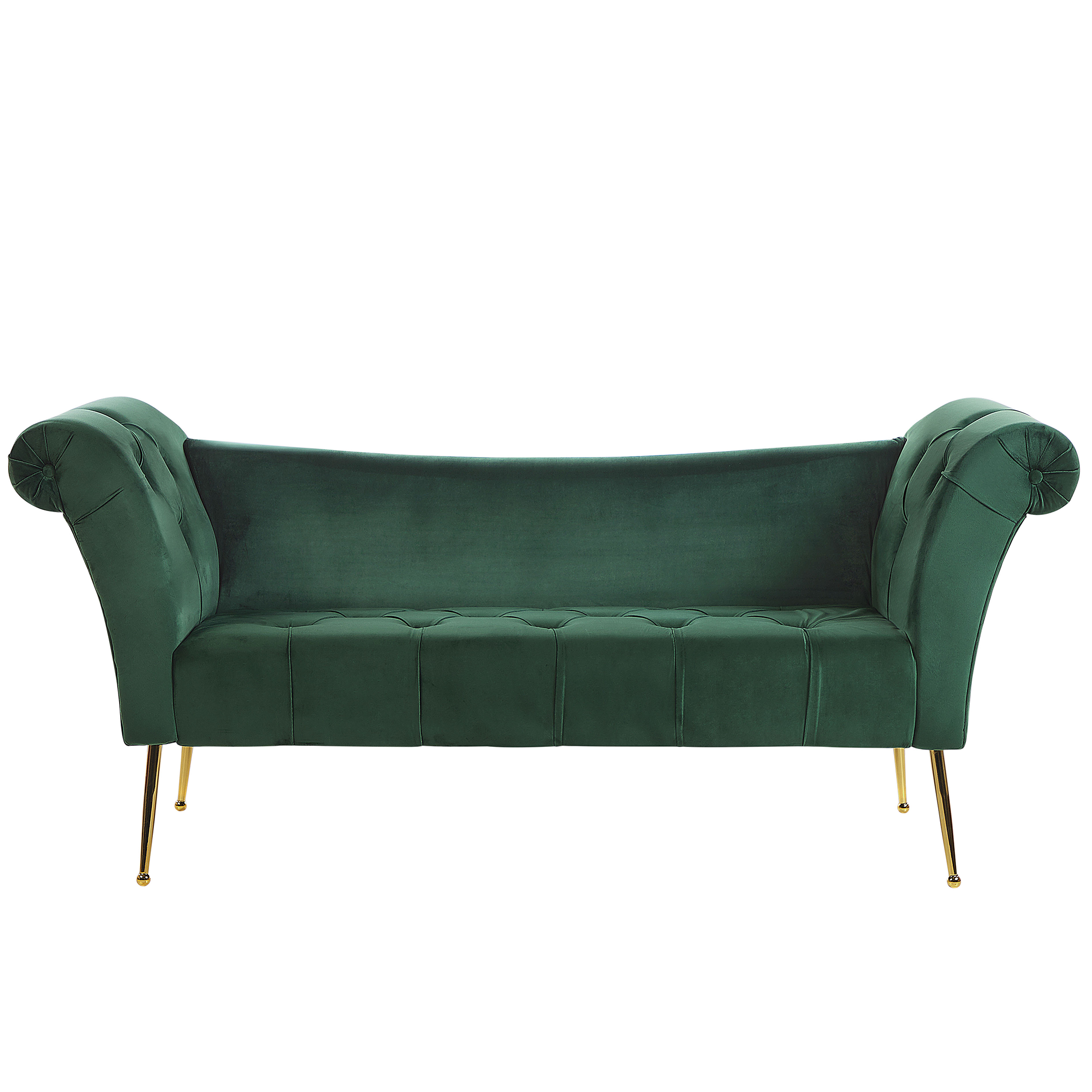 Chaiselong NANTILLY Velour Mørkegrøn