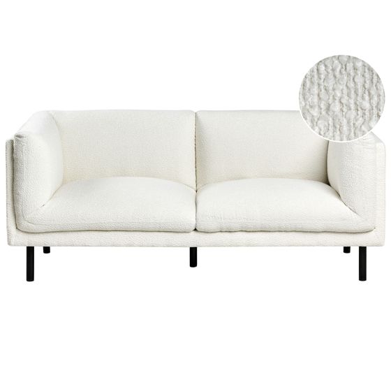 Sofa 2 personers VORGOD Boucle Cremehvid