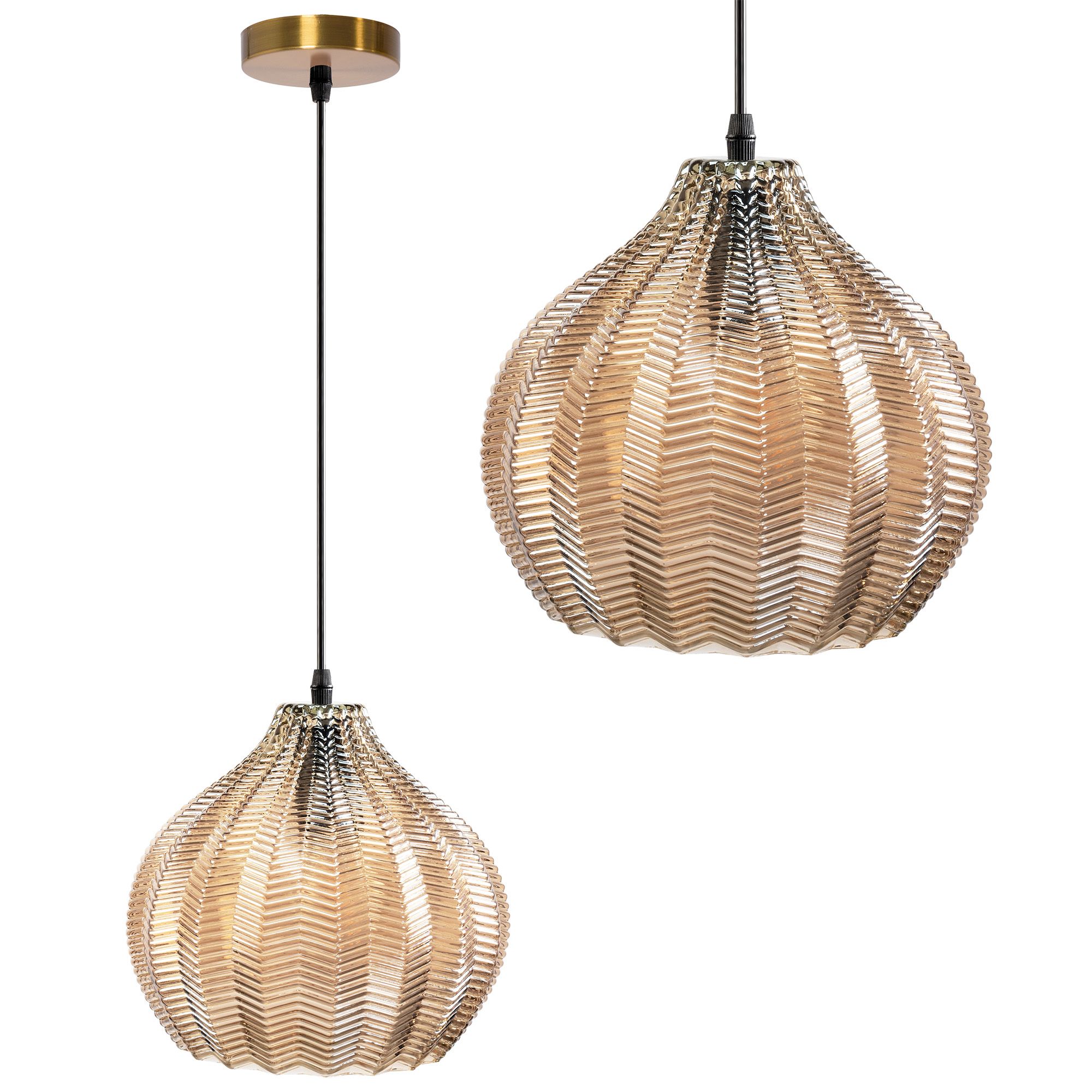 TOOLIGHT hængende loftlampe APP893-1CP Sort 20,5x23x90cm