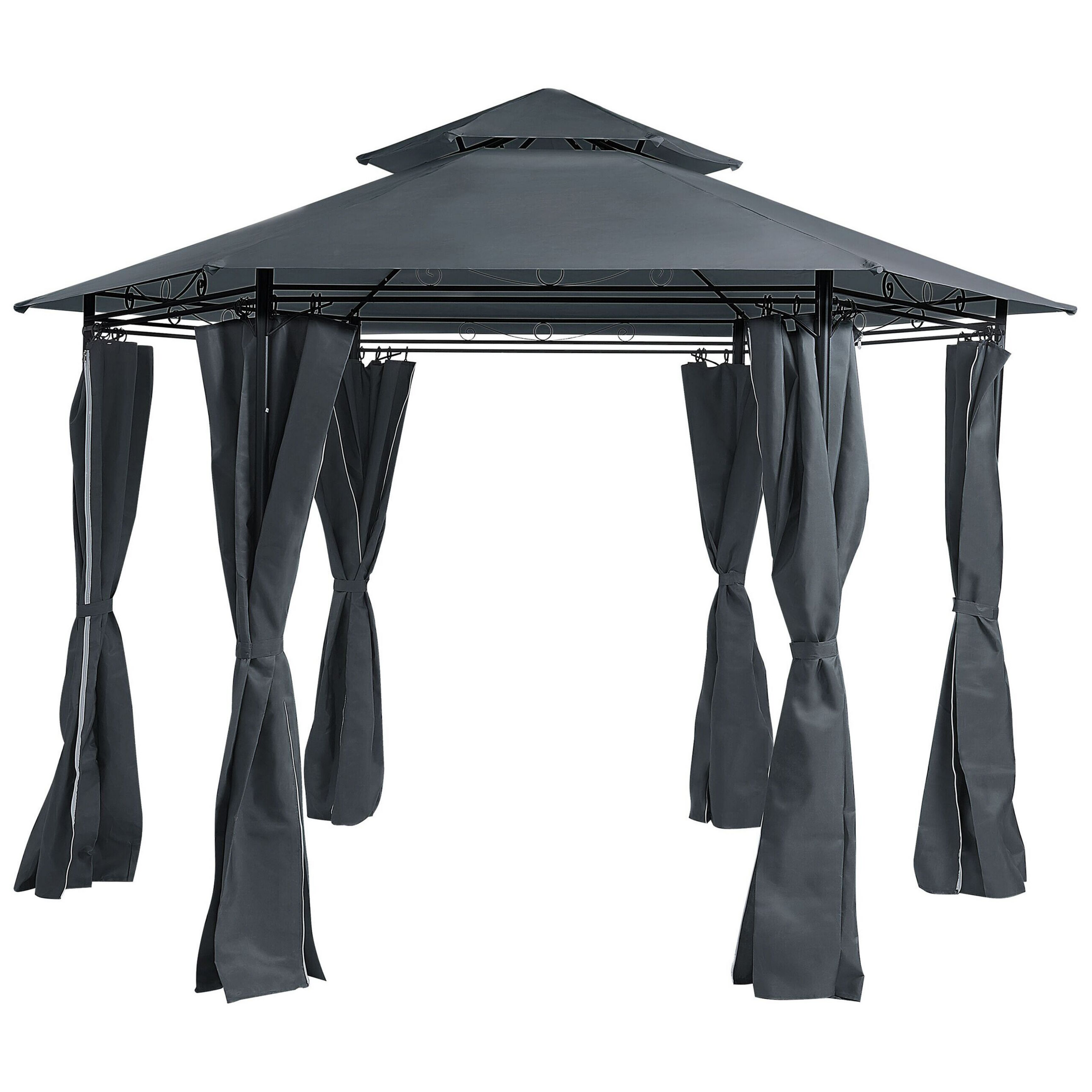 Lysthus PORTEL 350 cm 350 cm Metal Grafit