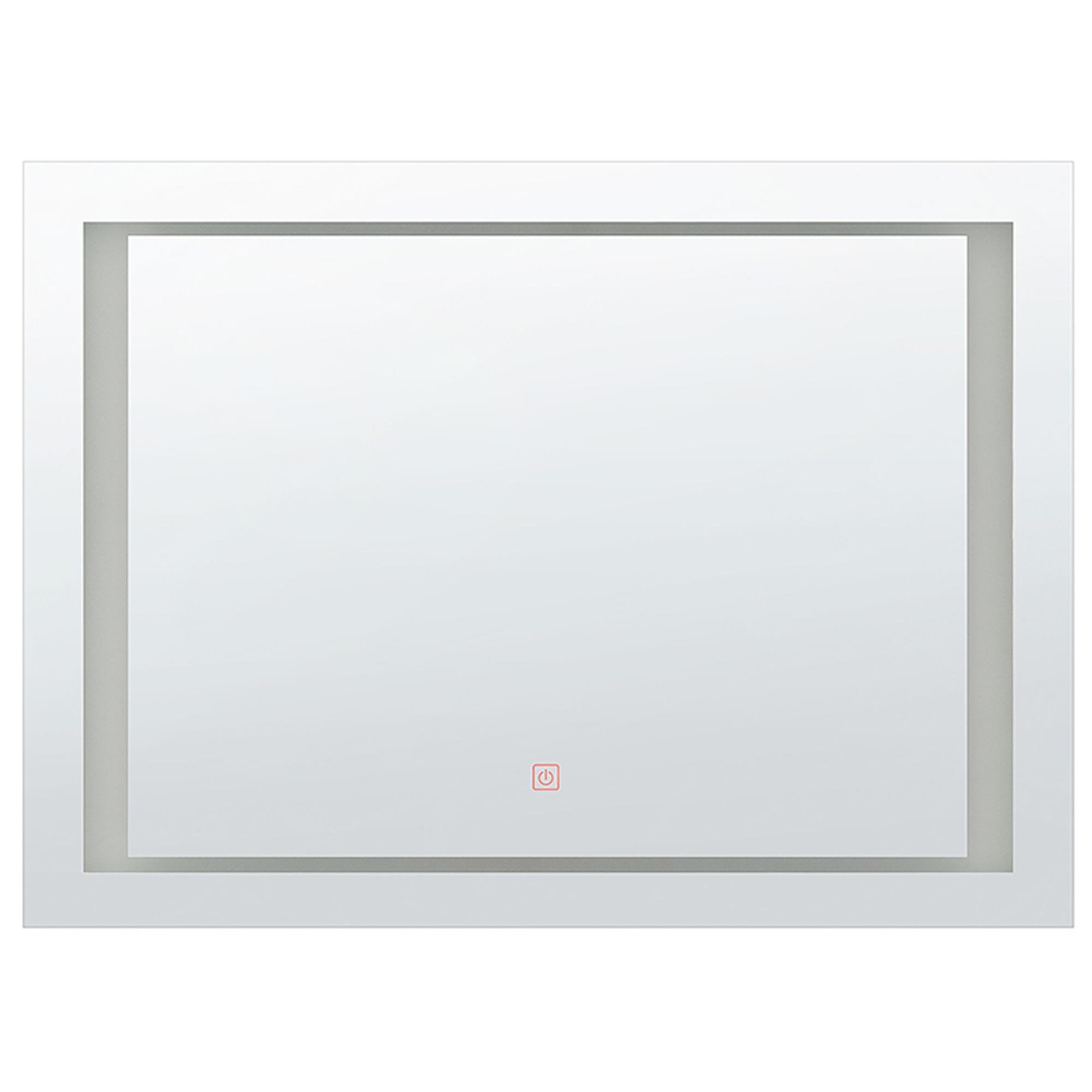 LED-badeværelsesspejl EYRE 80 cm 60 cm Sølv