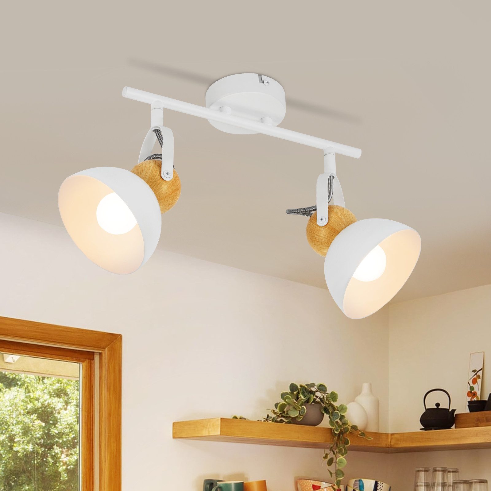 NETTLIFE Vintage sort loftspotlight E27 350° justerbar retro industriel metal entrélampe justerbar