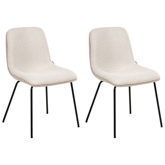 Sæt med 2 spisebordsstole LORIDA Beige