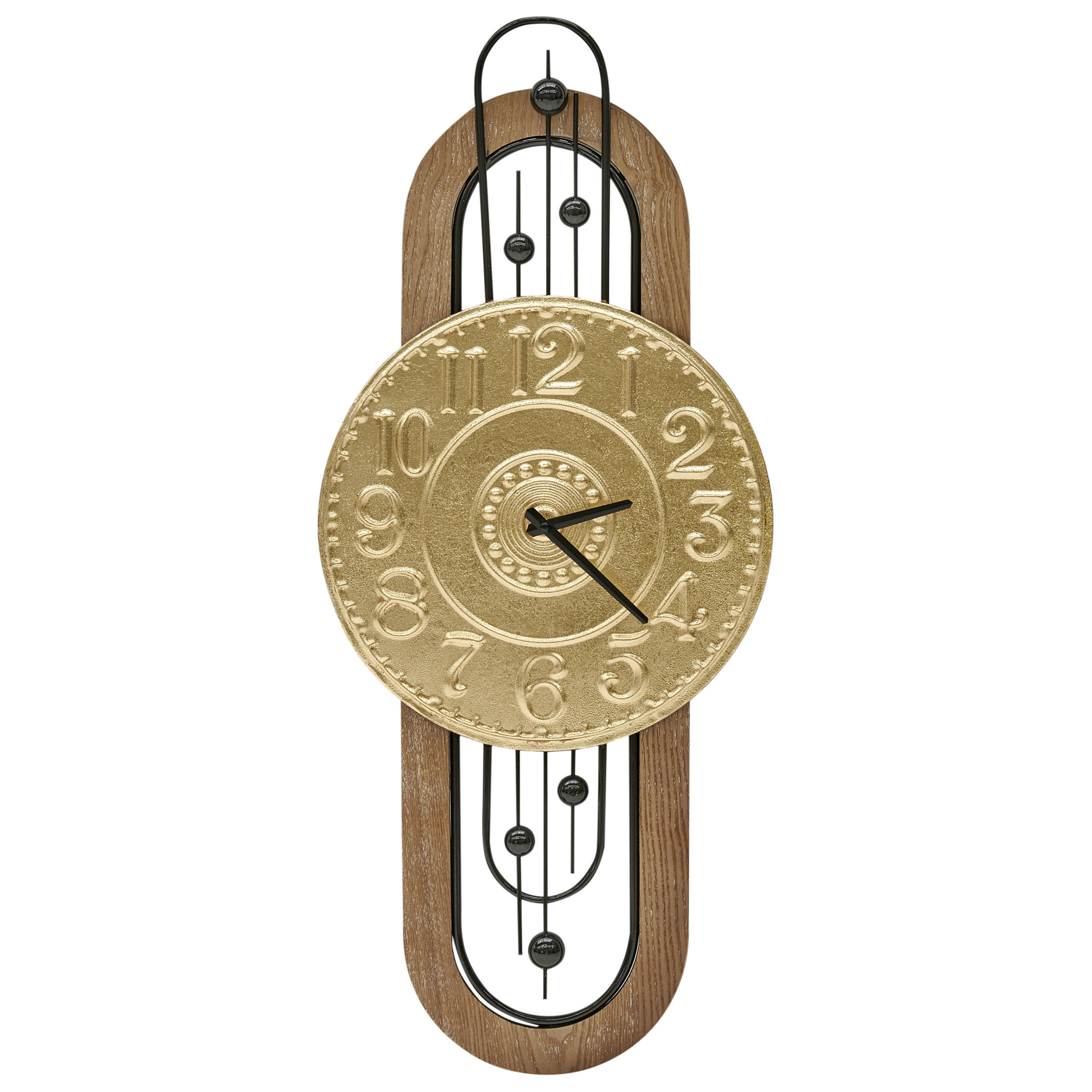 Vægur NOBELIUM 36 cm Metal Guld