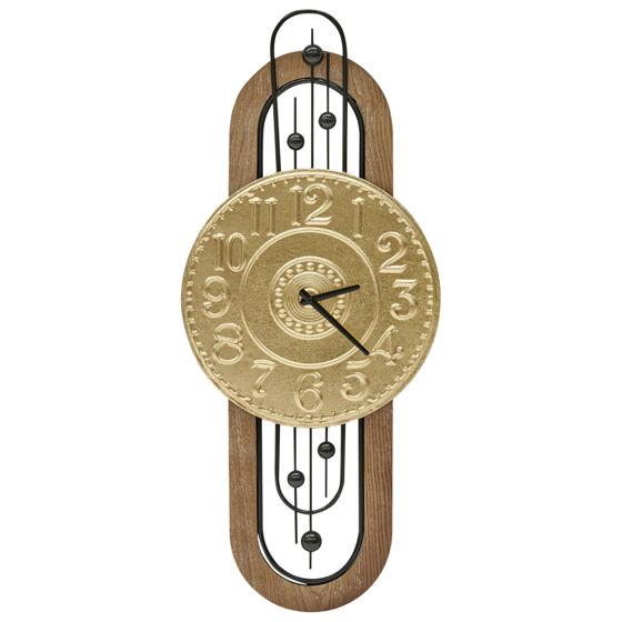 Vægur NOBELIUM 36 cm Metal Guld