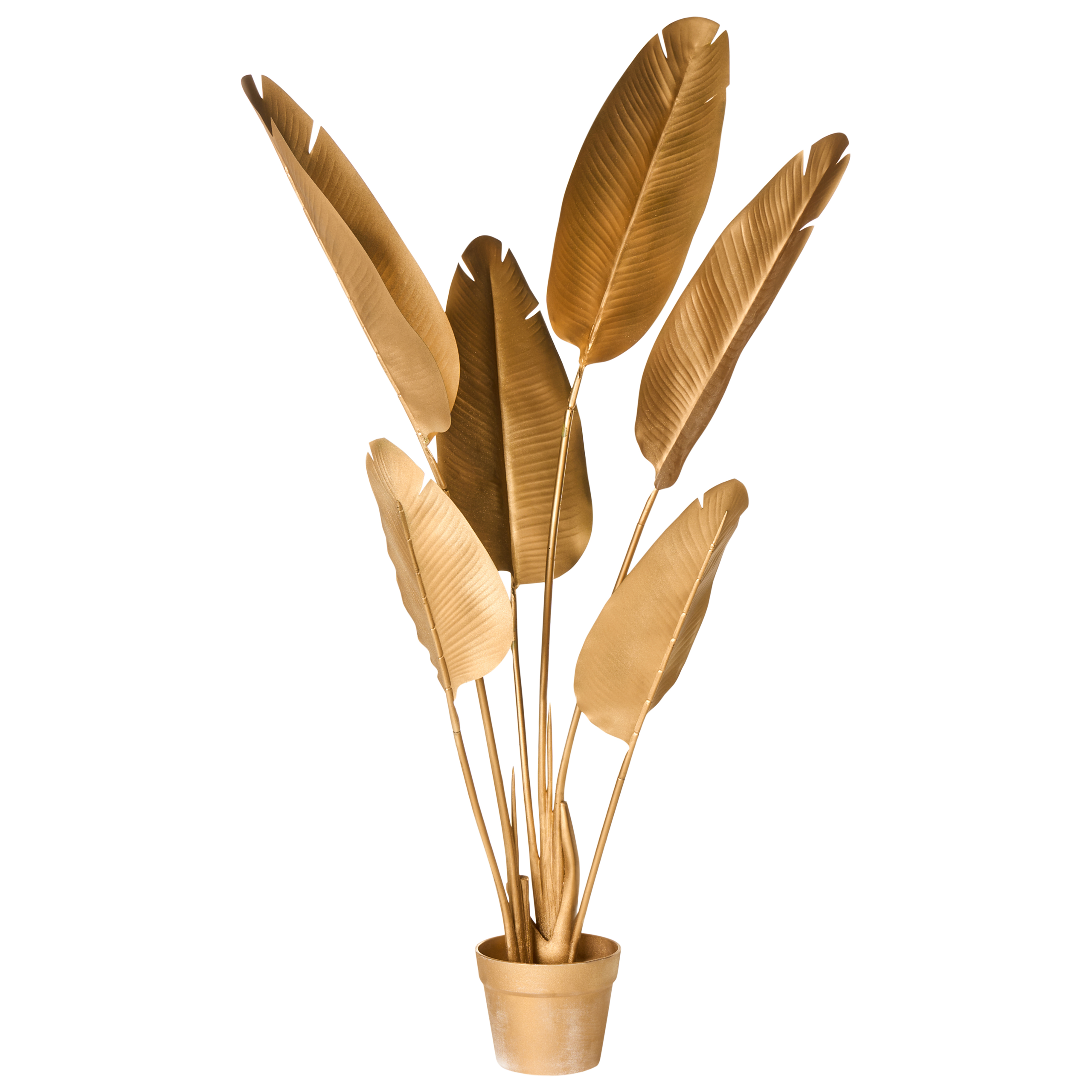 Kunstig plante BANANA TREE 123 cm Guld
