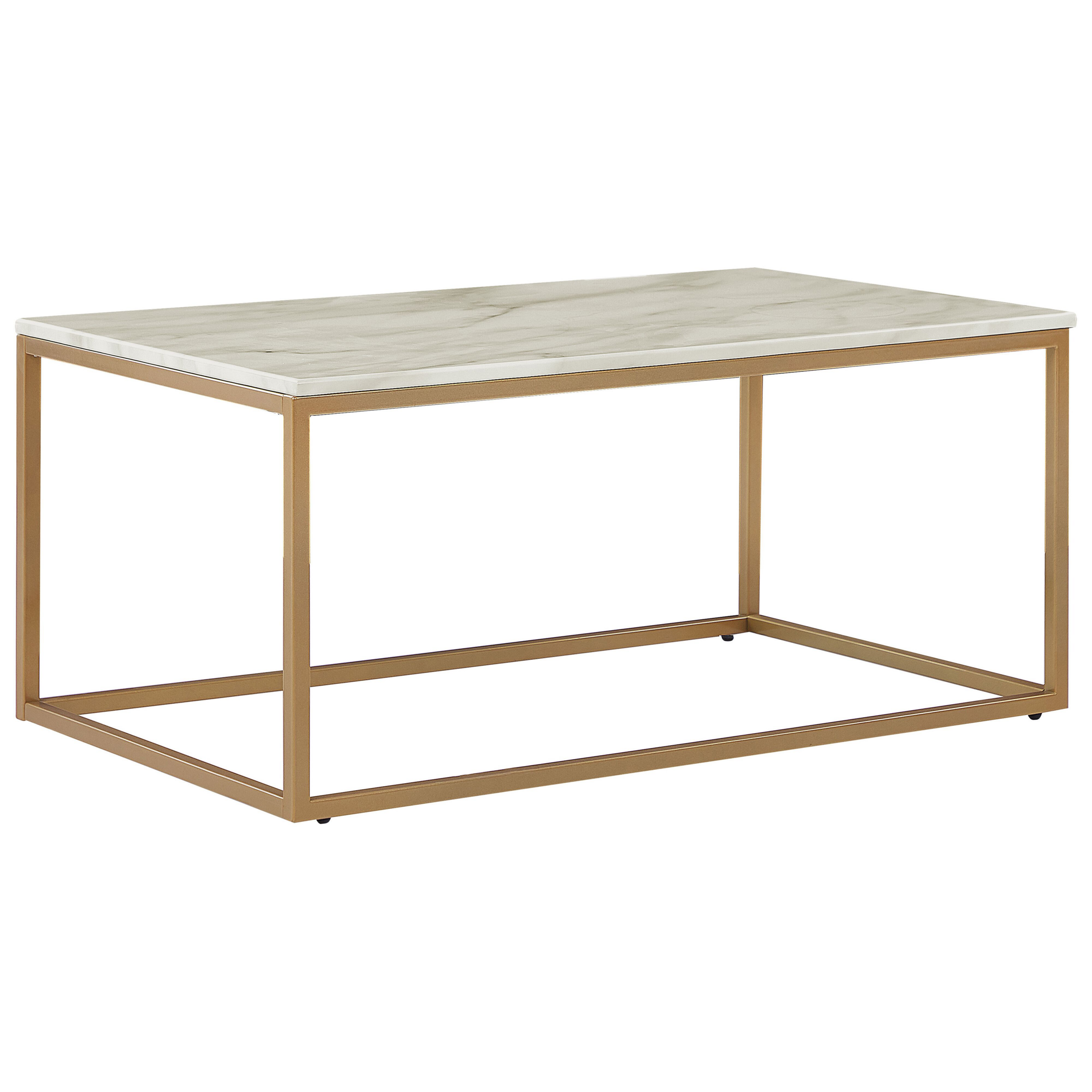 Sofabord DELANO Marmor/guld