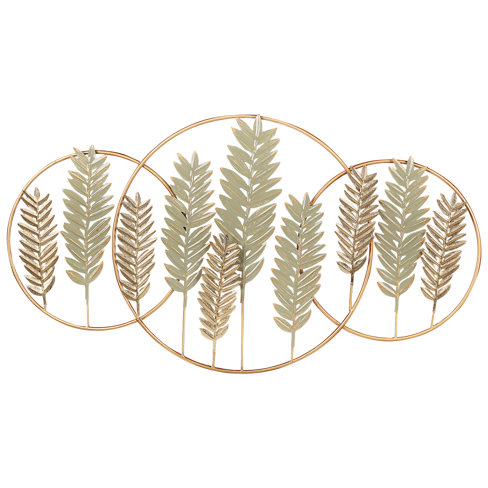 Vægdekoration Blad COPERNICIUM 50 cm Metal Guld