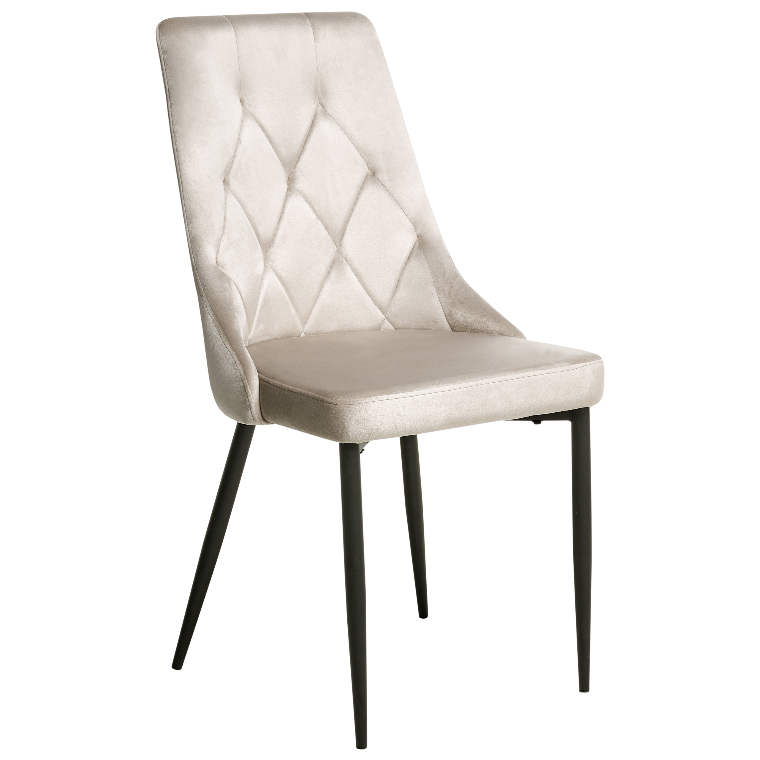 Sæt med 2 spisebordsstole AVENIR Velour Beige