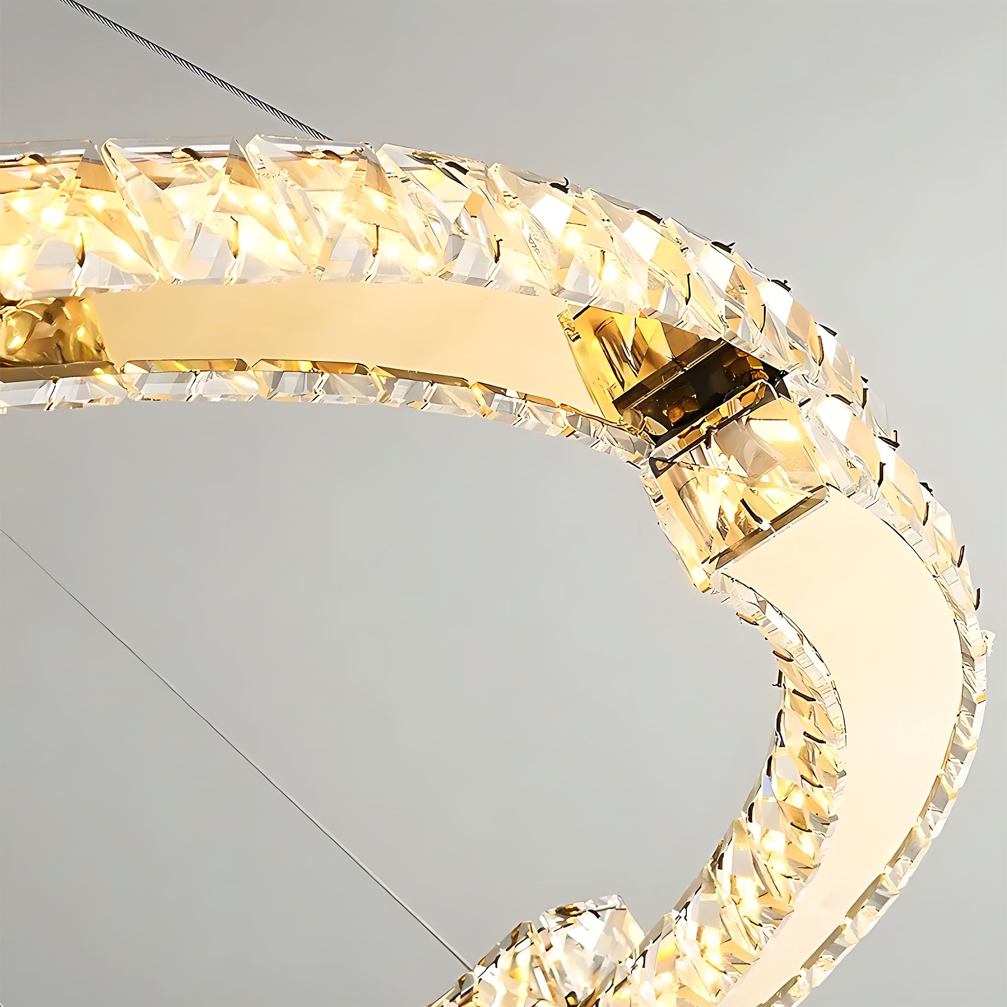 TOOLIGHT hængende loftlampe APP1771-CP 60cm LED Guld 60x60x95cm